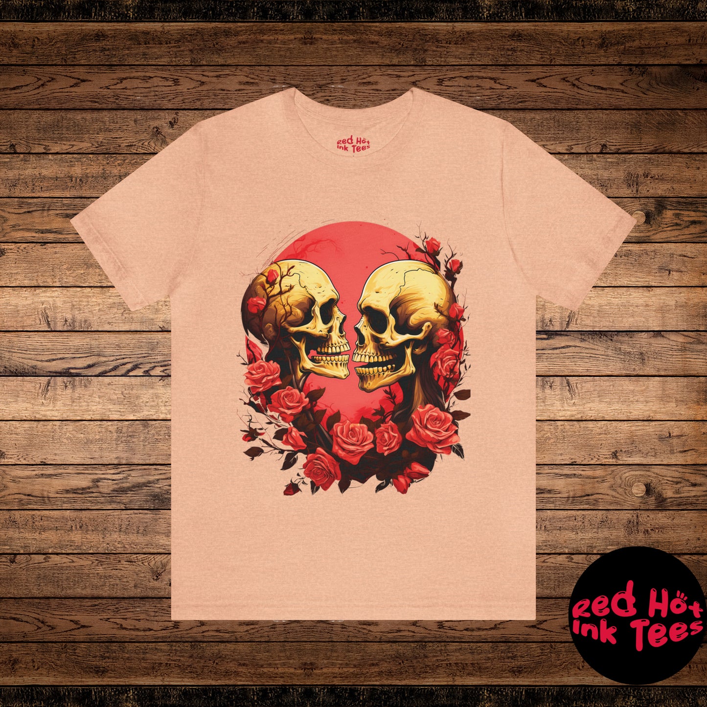 Skeletons' Serenade in Shades of Rose Tee