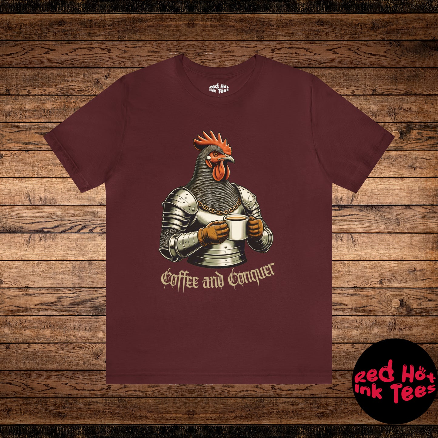 🐓 Coffee and Conquer Chicken Tee 🐓