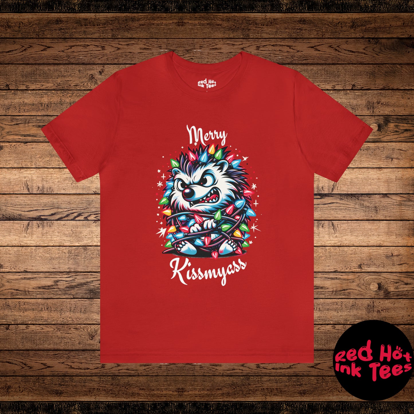 Merry Kissmyass Hedgehog Tee