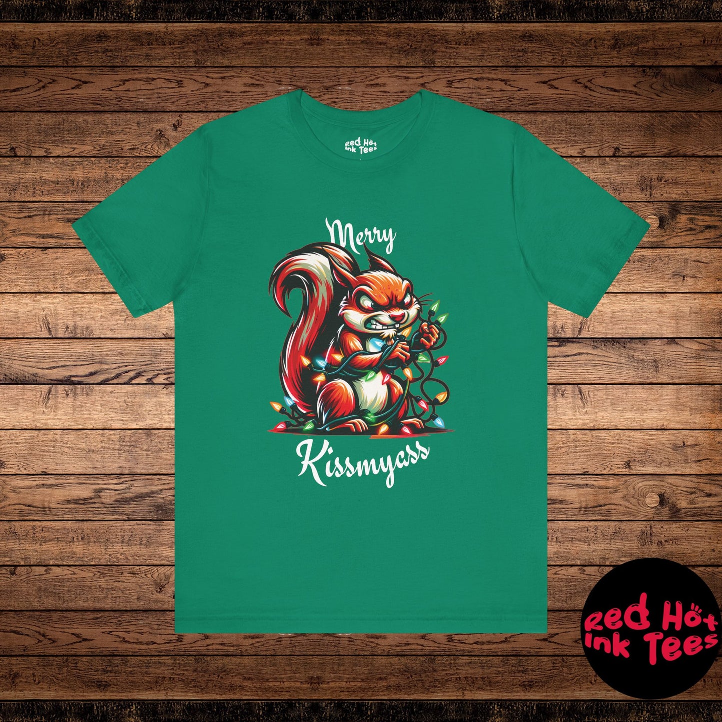 Merry Kissmyass Squirrel Tee