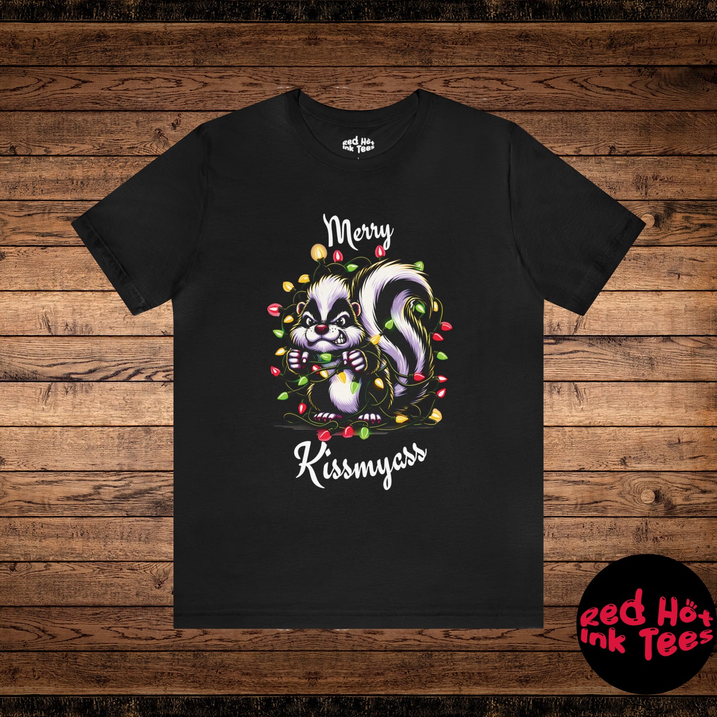 Merry Kissmyass Skunk Tee