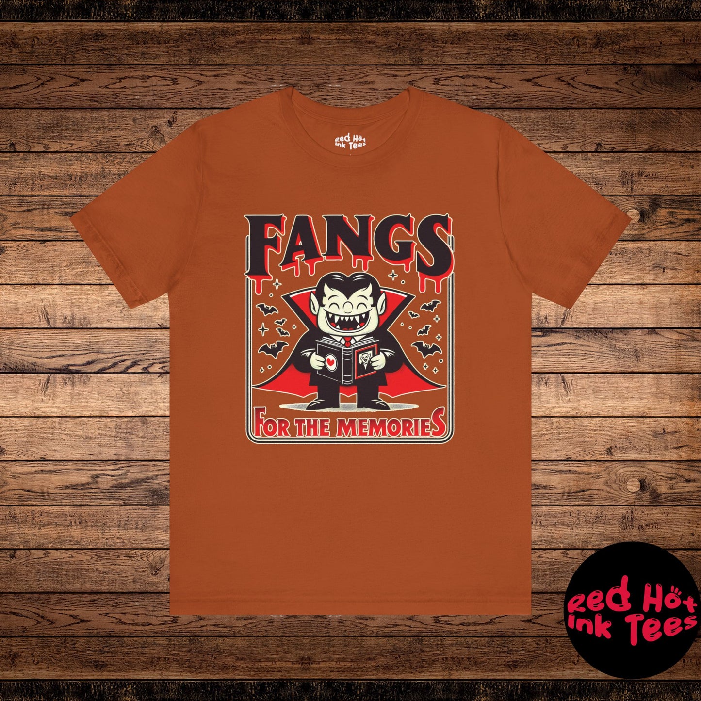 🧛‍♂️ "Fangs for the Memories" Funny Vampire Halloween T-Shirt 🦇