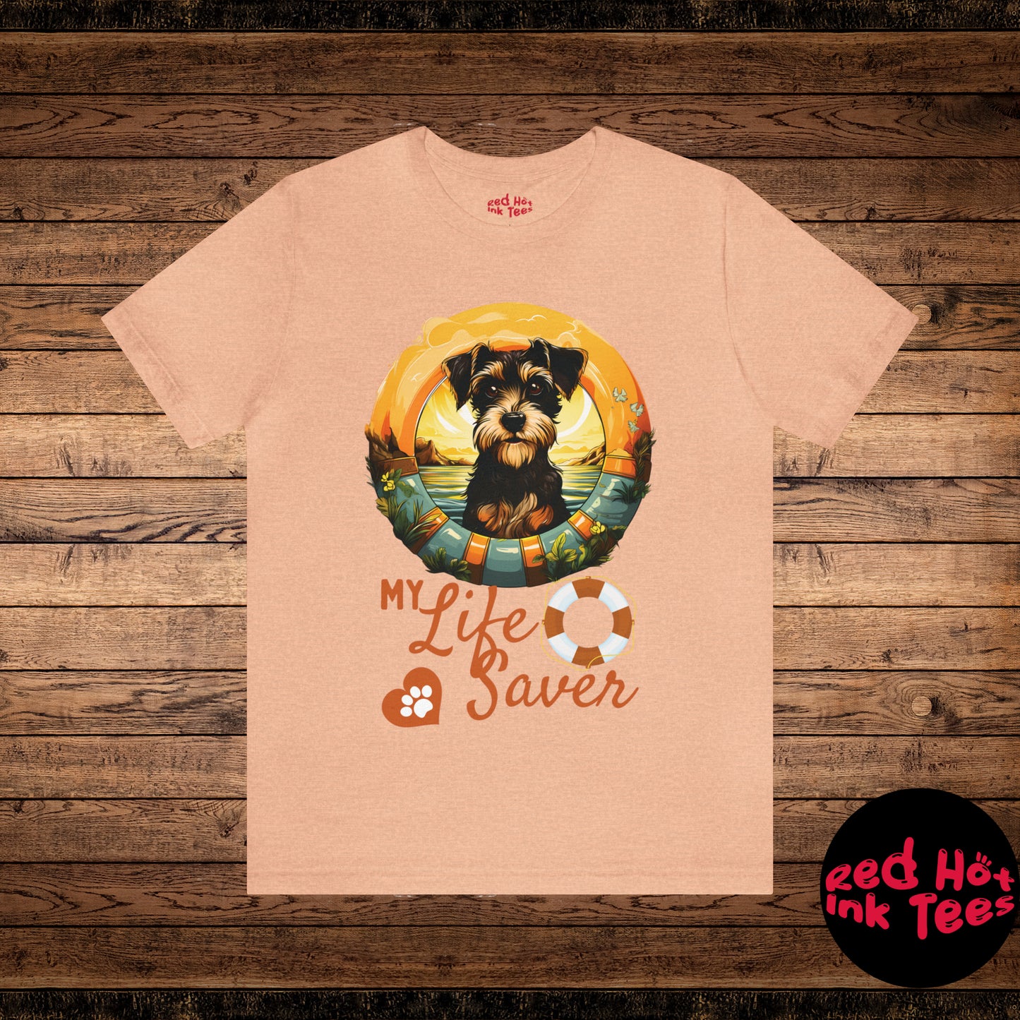 My Life Saver Schnauzer Dog Tee