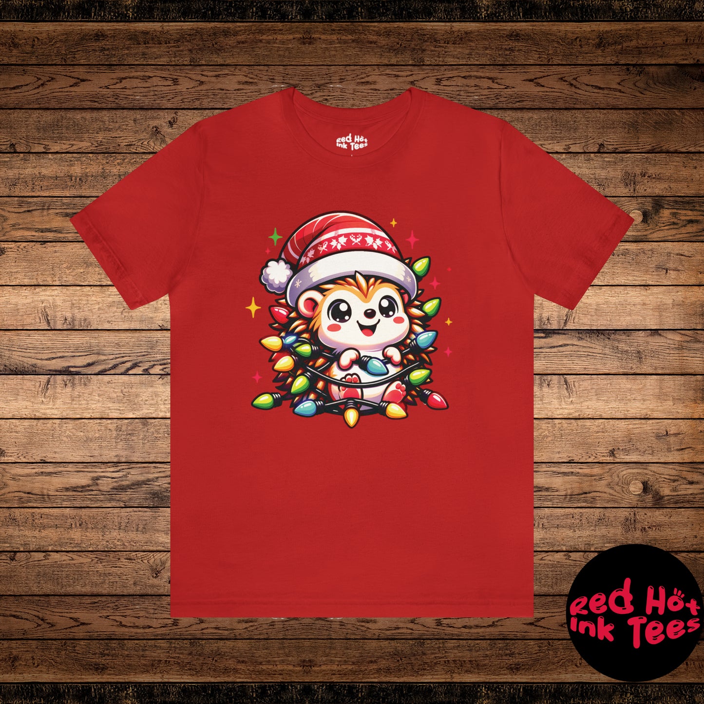 Hedgehog Christmas Entanglement Tee