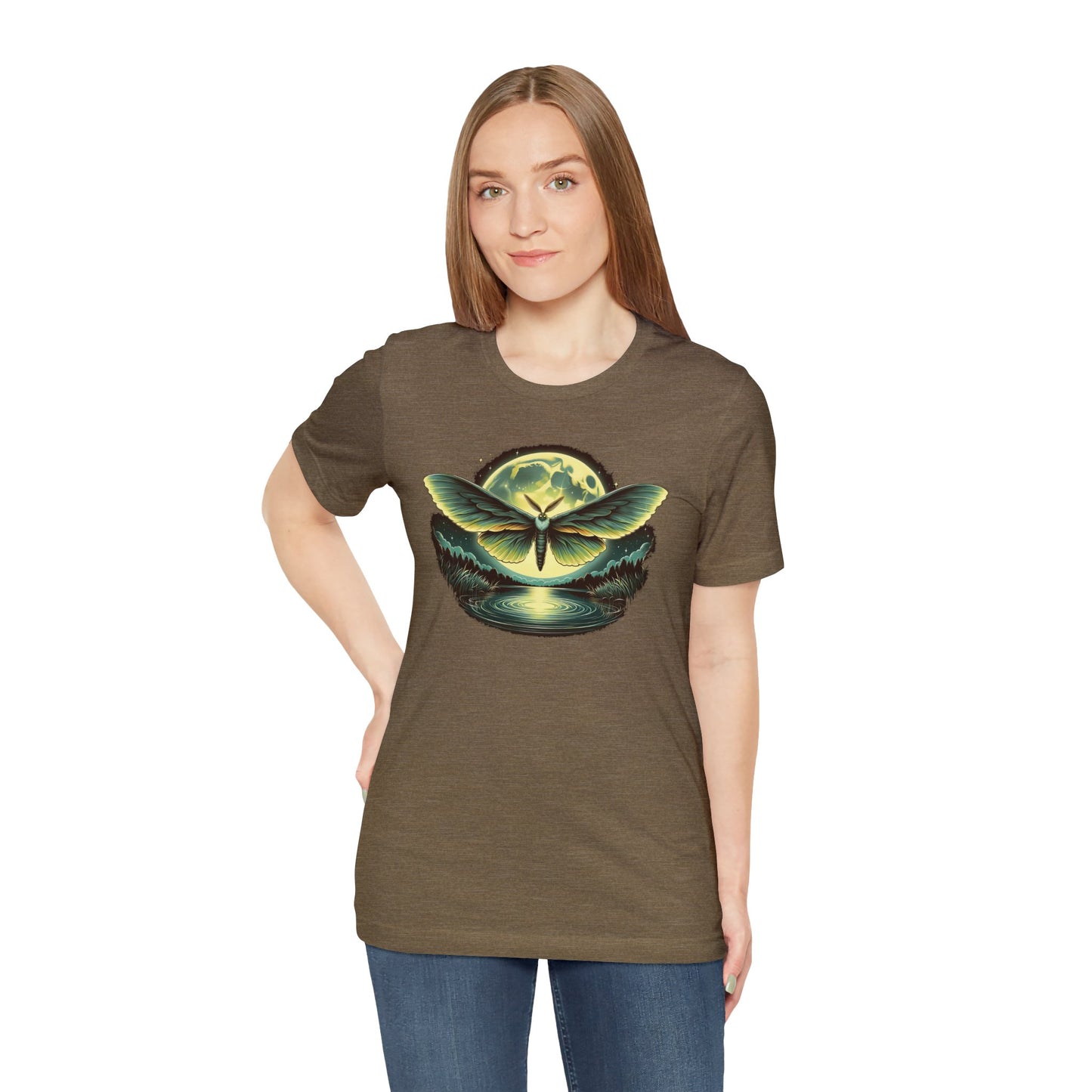 🌜 "Moonlit Pond Mothman Tee" 🦋