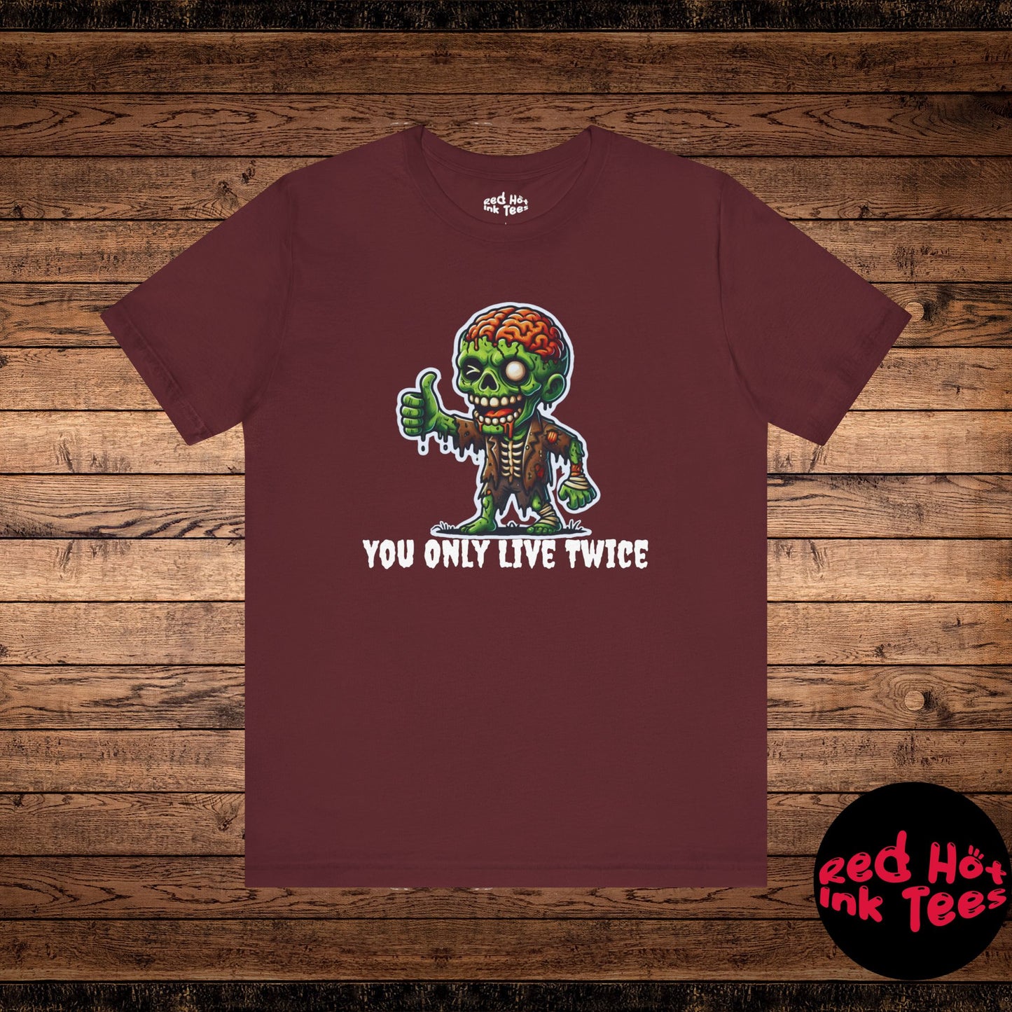 🧟‍♂️ "You Only Live Twice" Zombie Thumbs Up T-Shirt 🧠