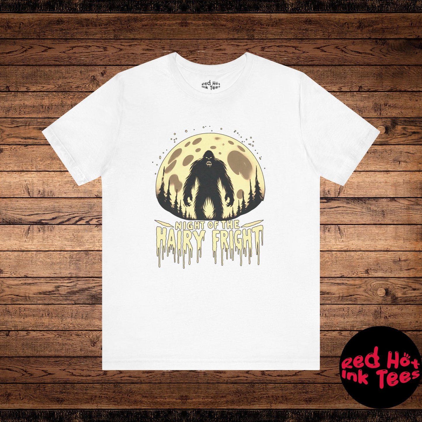 🦶🌕 "Night of the Hairy Fright" Bigfoot Halloween T-Shirt 🎃👻