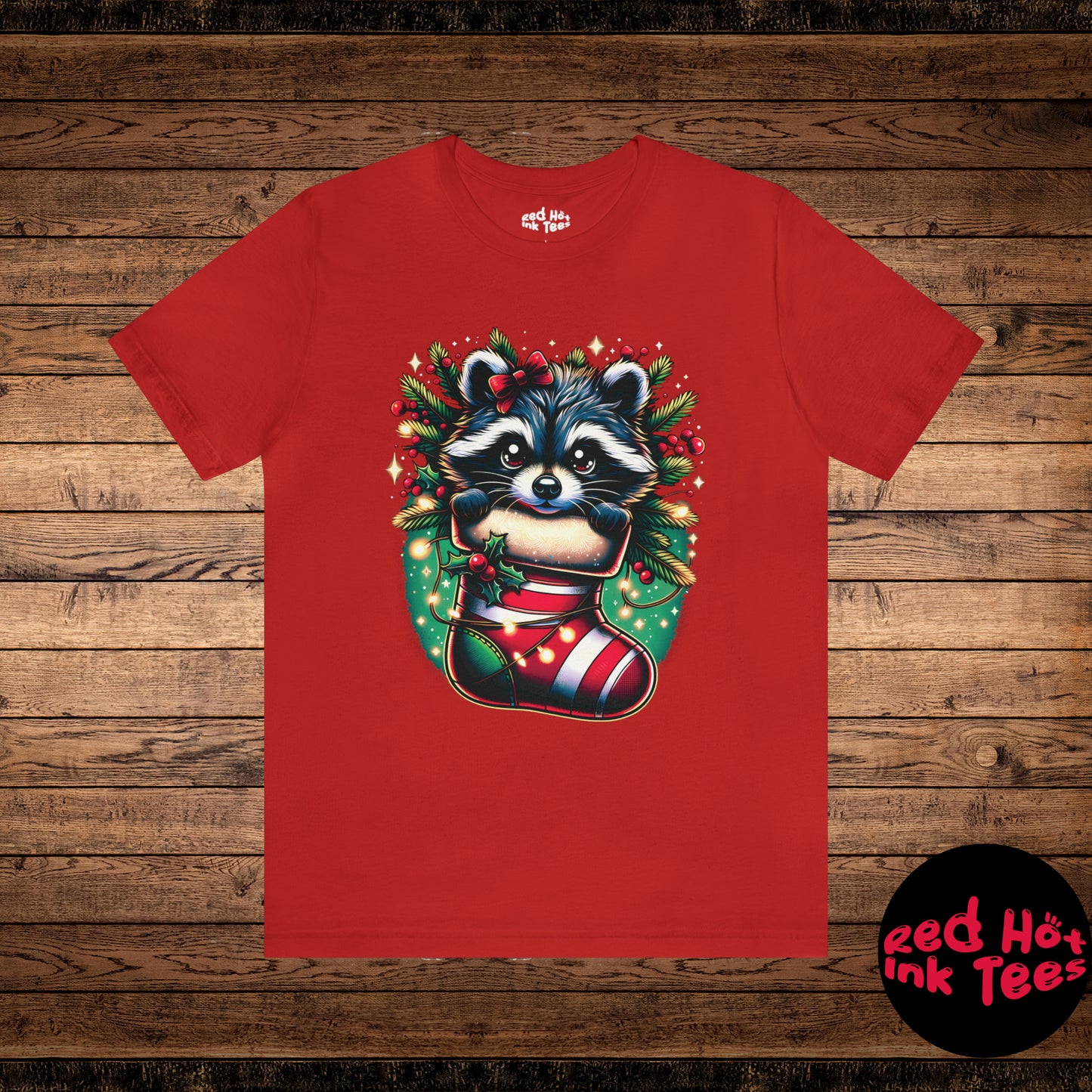 🦝 "Raccoon Stocking Tee" 🎄