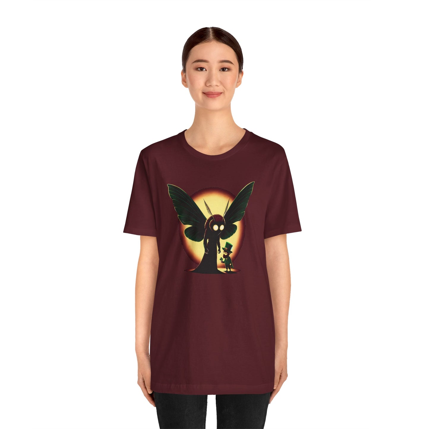 Mothman Meets a Leprechaun Tee