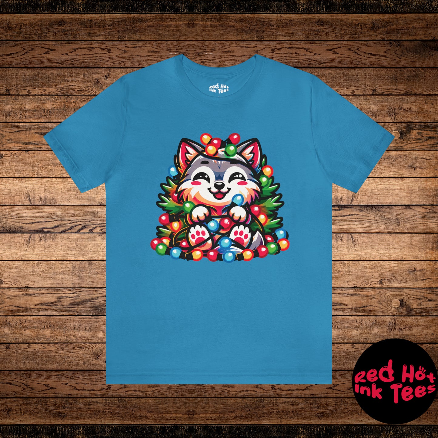 Wolf Christmas Entanglement Tee