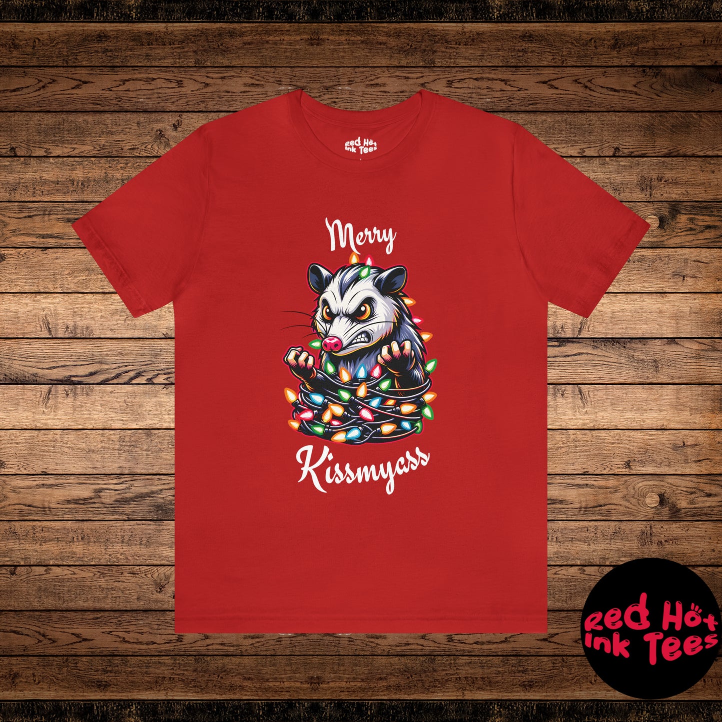 Merry Kissmyass Opossum Tee