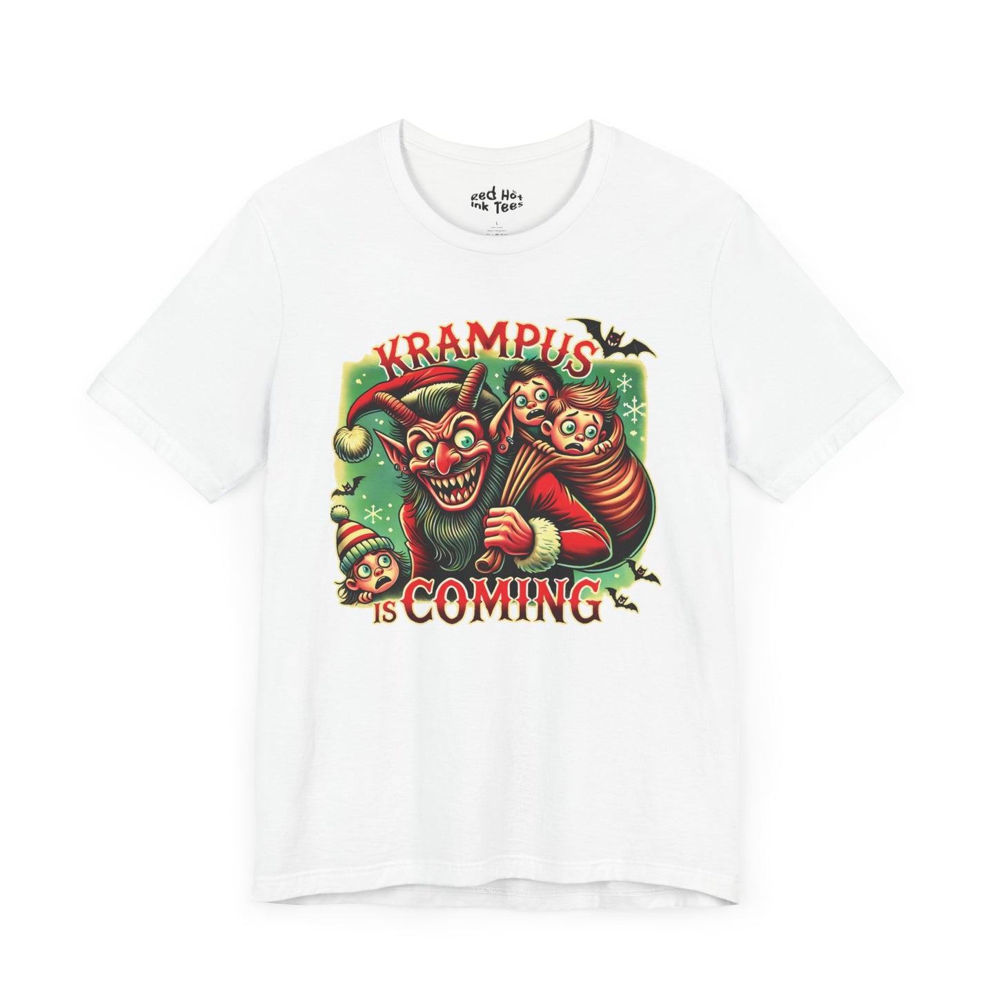 🎅👹 "Krampus Is Coming" Dark Christmas T-Shirt 🎄🖤