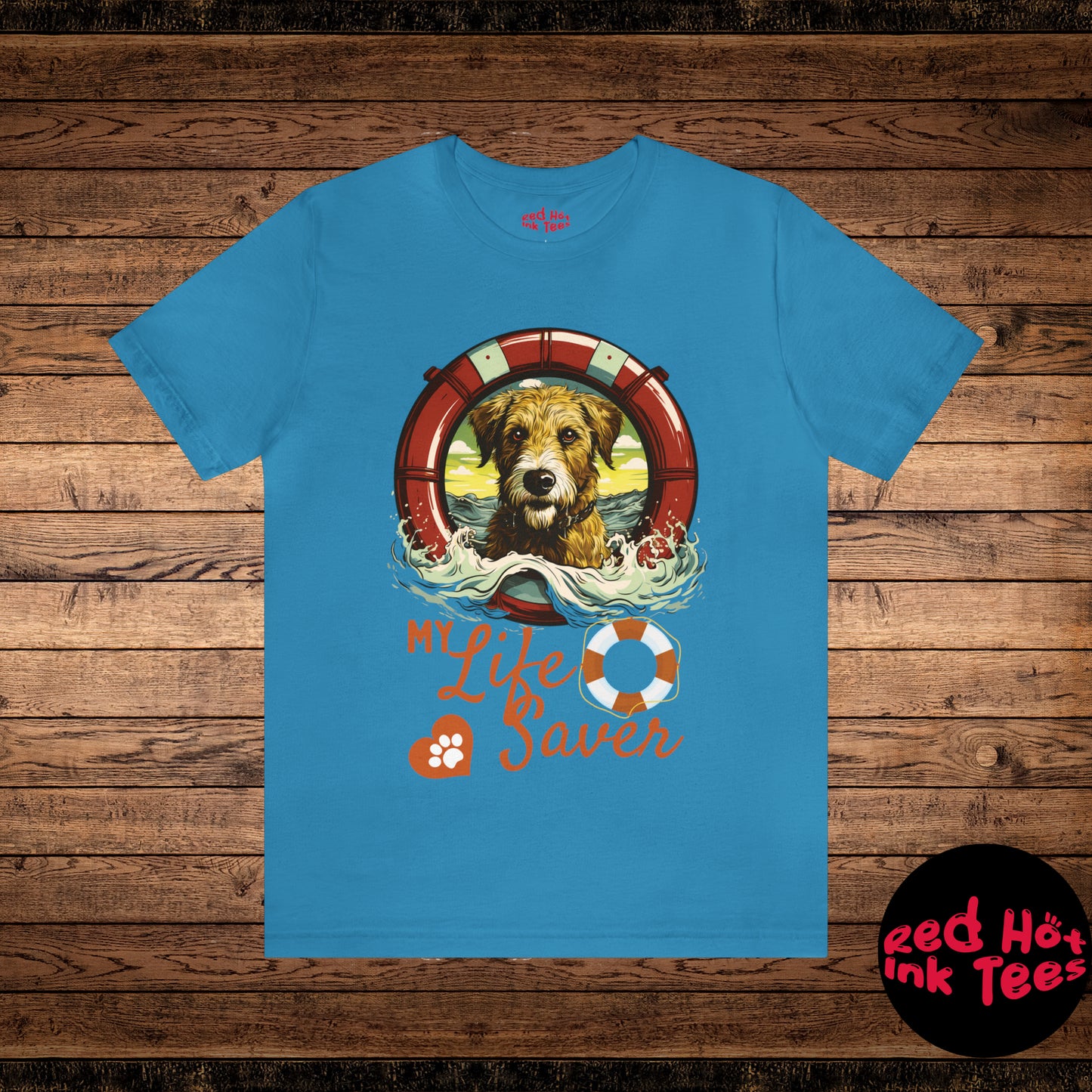 My Life Saver Irish Wolfhound Dog Tee