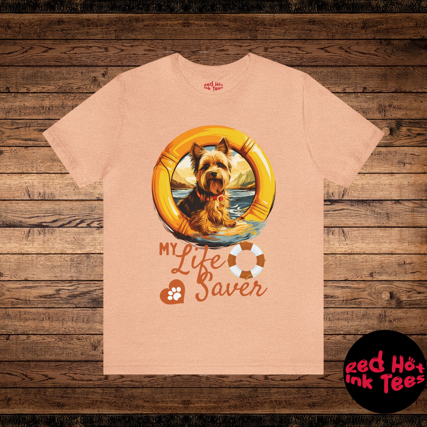 My Life Saver Yorkshire Terrier Dog Tee