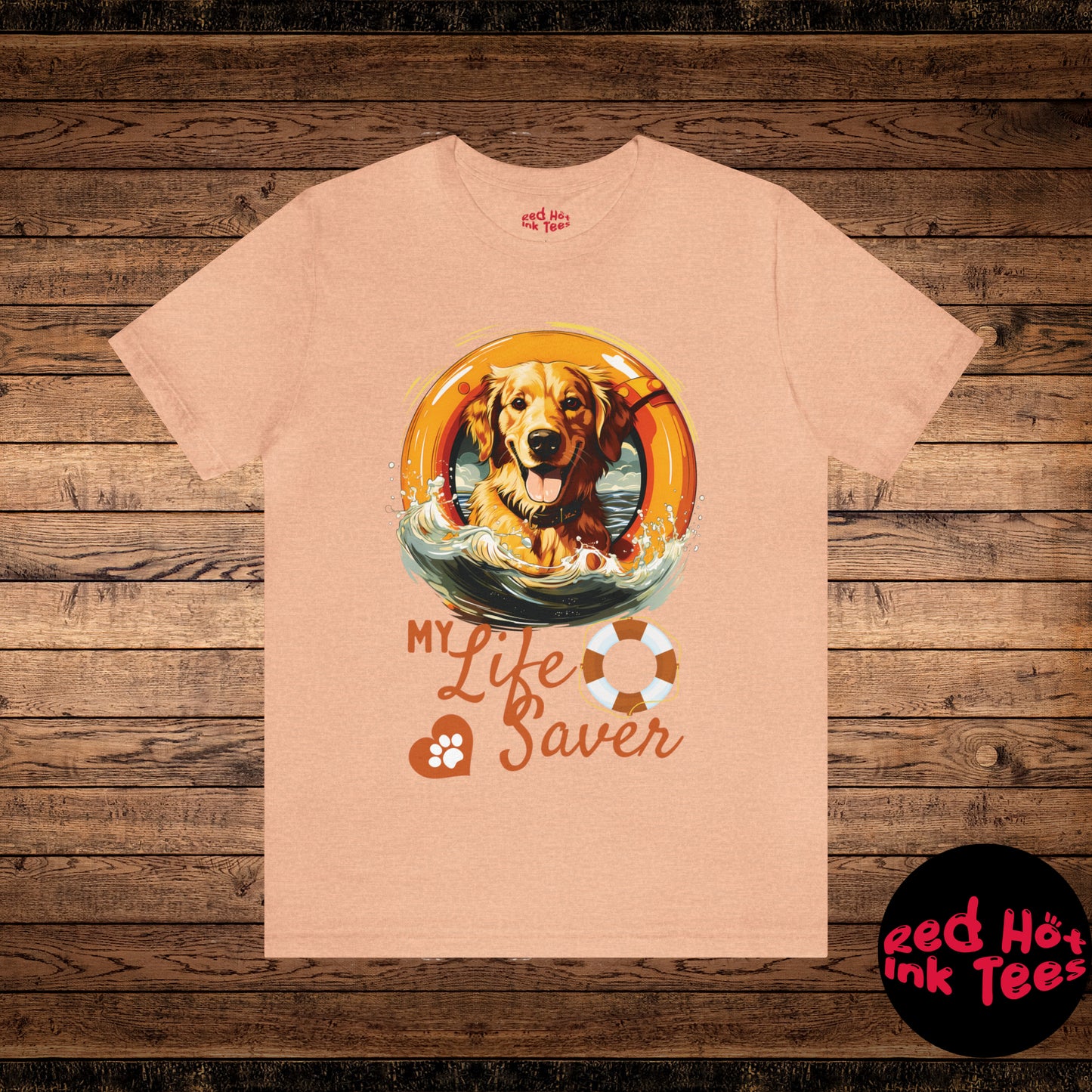 My Life Saver Golden Retriever Dog Tee