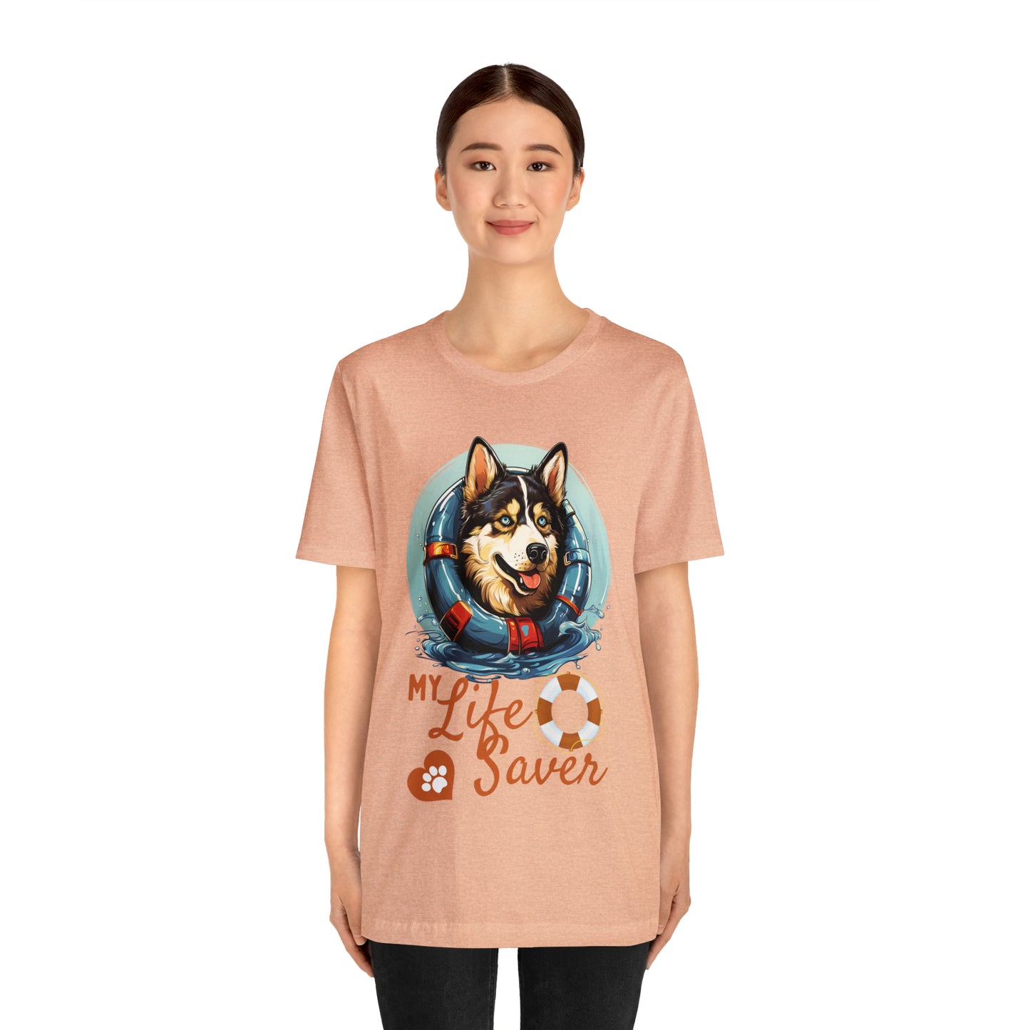 My Life Saver Siberian Husky Dog Tee