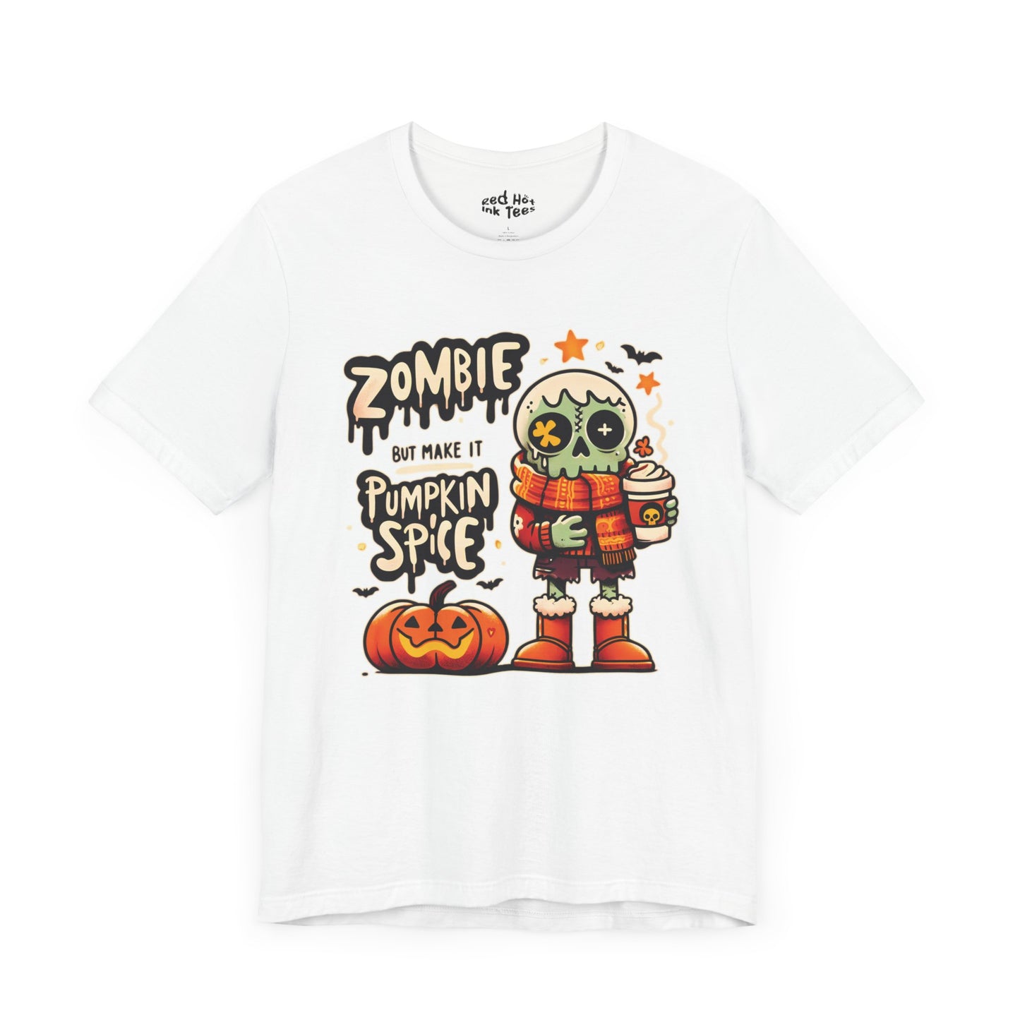 🎃 "Zombie But Make It Pumpkin Spice" Funny Halloween T-Shirt 🧟‍♂️☕