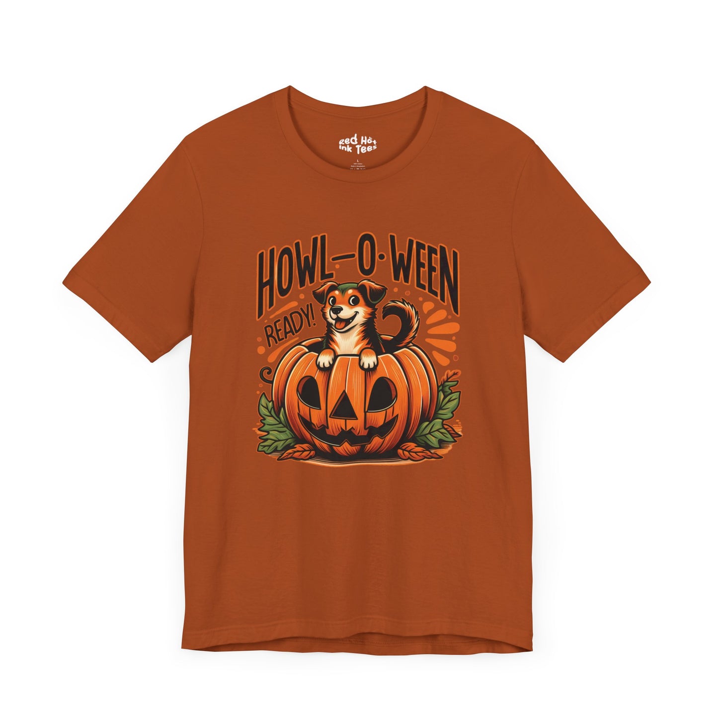 🐶🎃 "Howl-O-Ween Ready" Cute Halloween Dog and Pumpkin T-Shirt 🎃🐾