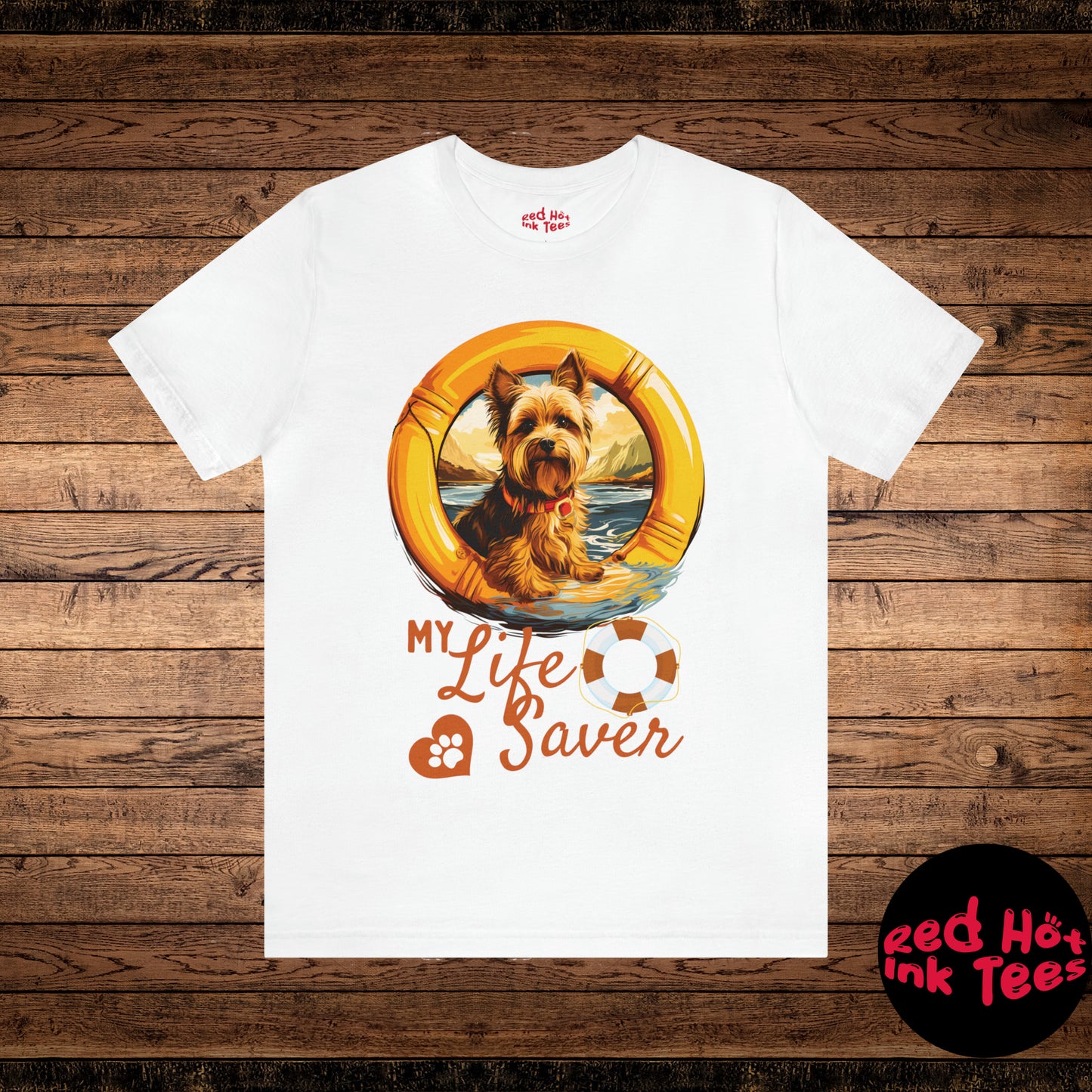 My Life Saver Yorkshire Terrier Dog Tee