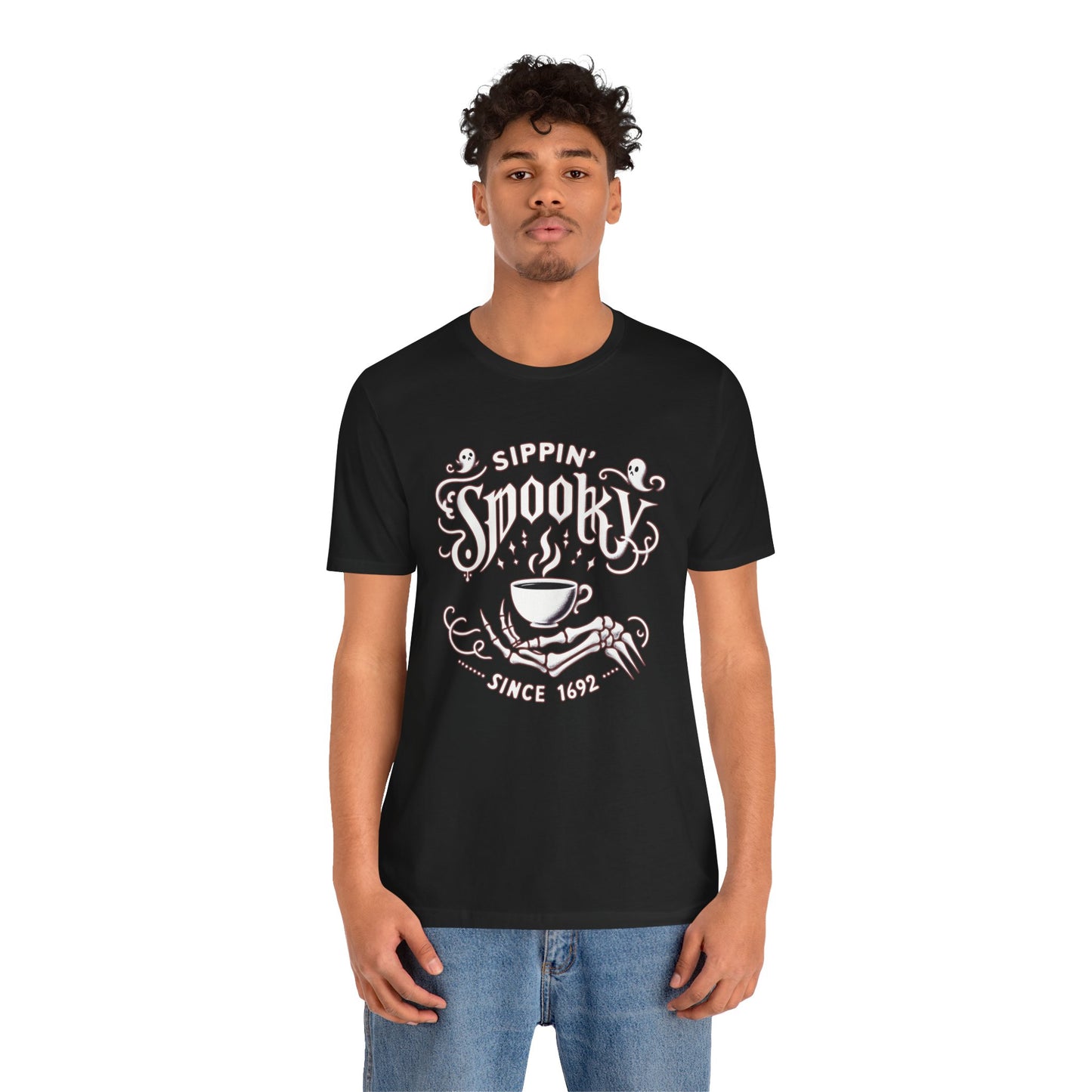 ☕ "Sippin' Spooky Since 1692" Halloween Coffee T-Shirt 💀🎃