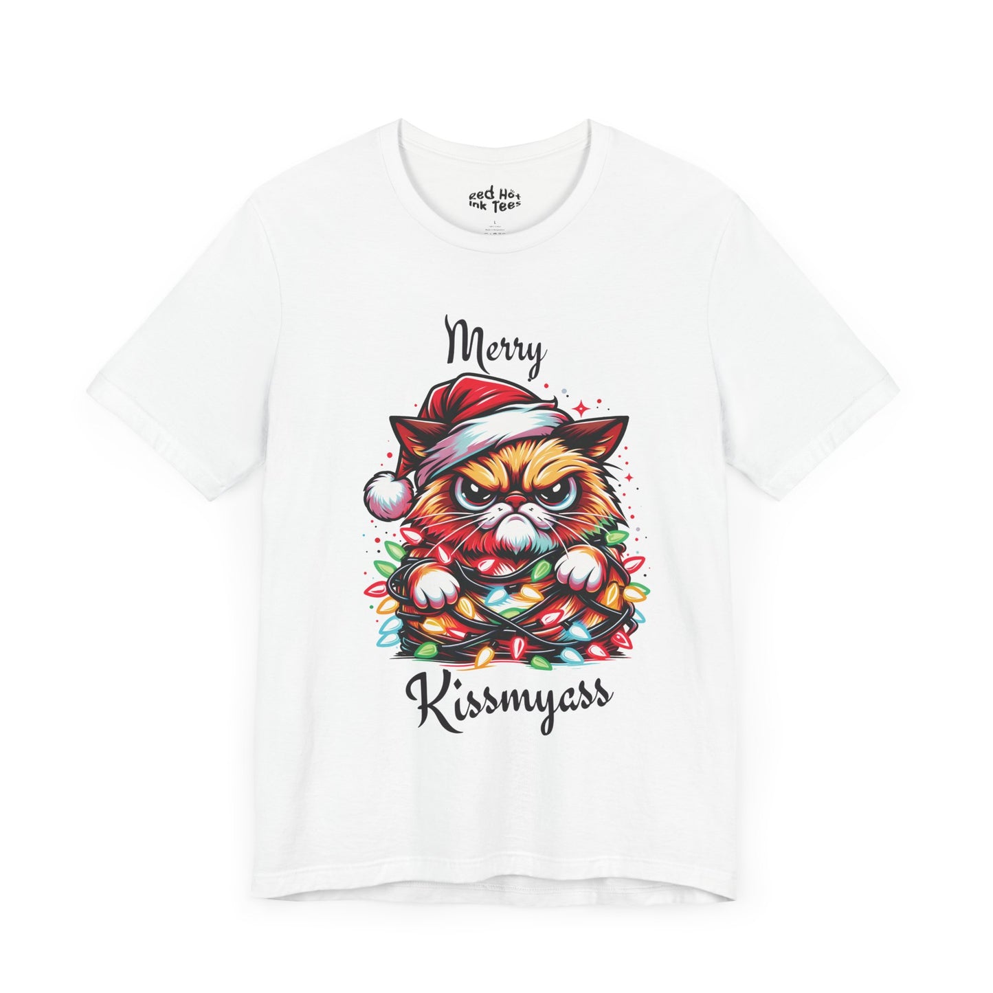 Merry Kissmyass Cat Tee