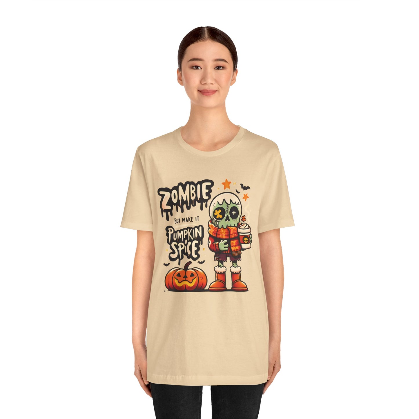 🎃 "Zombie But Make It Pumpkin Spice" Funny Halloween T-Shirt 🧟‍♂️☕