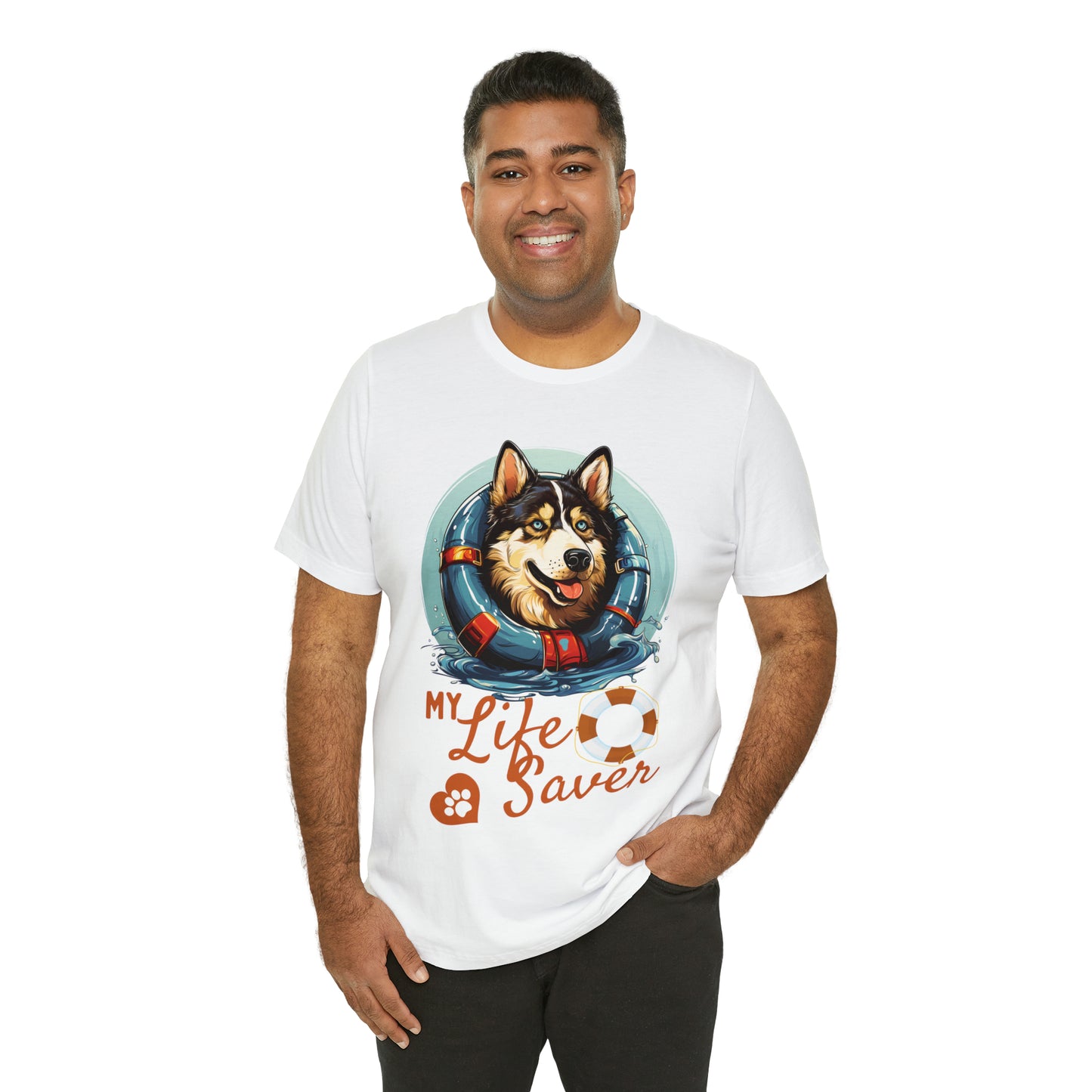 My Life Saver Siberian Husky Dog Tee