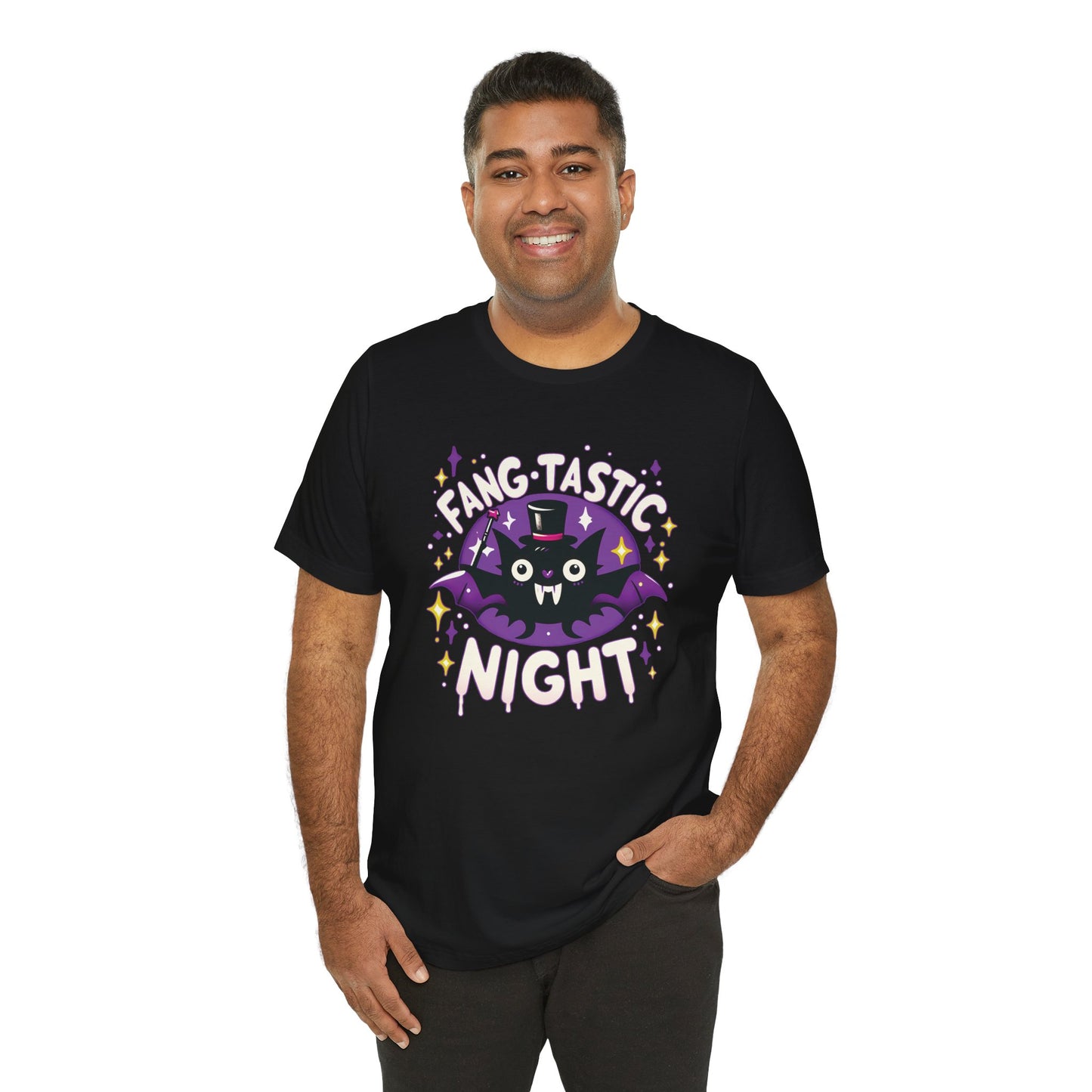 🦇 "Fang-Tastic Night" Cute Halloween Bat T-Shirt 🎃