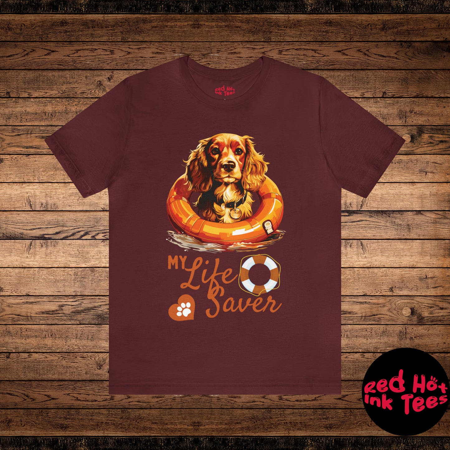 My Life Saver English Cocker Spaniel Dog Tee