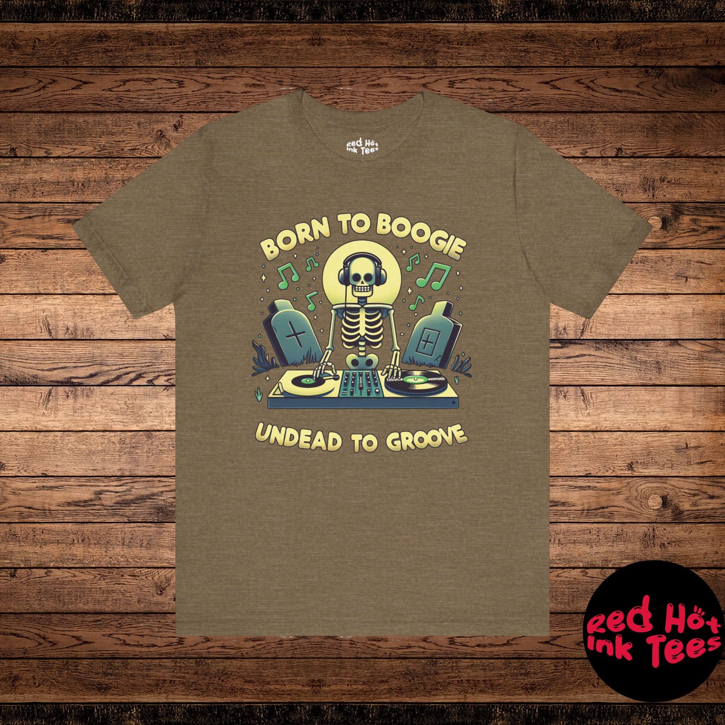 💀 "Born to Boogie, Undead to Groove" Skeleton DJ T-Shirt 🎶