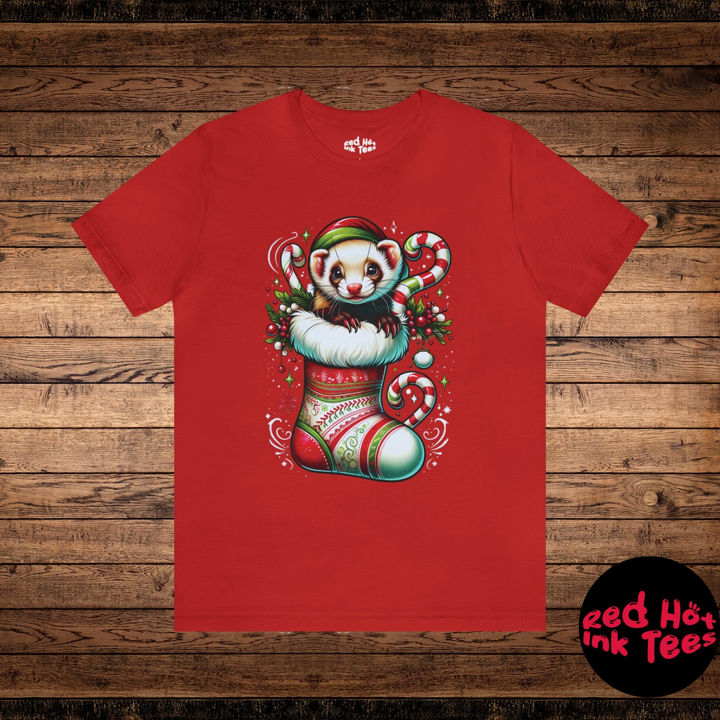 🎄 "Ferret Stocking Tee" 🐾