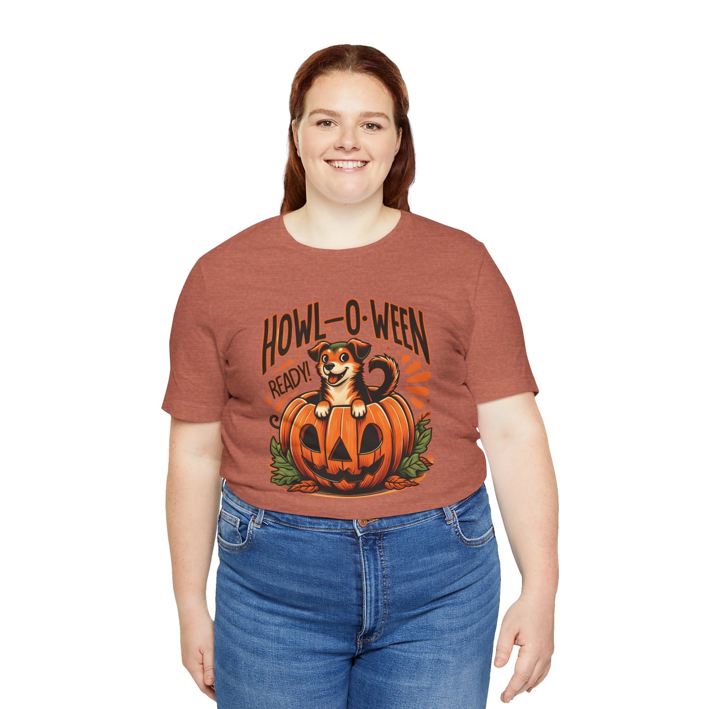 🐶🎃 "Howl-O-Ween Ready" Cute Halloween Dog and Pumpkin T-Shirt 🎃🐾