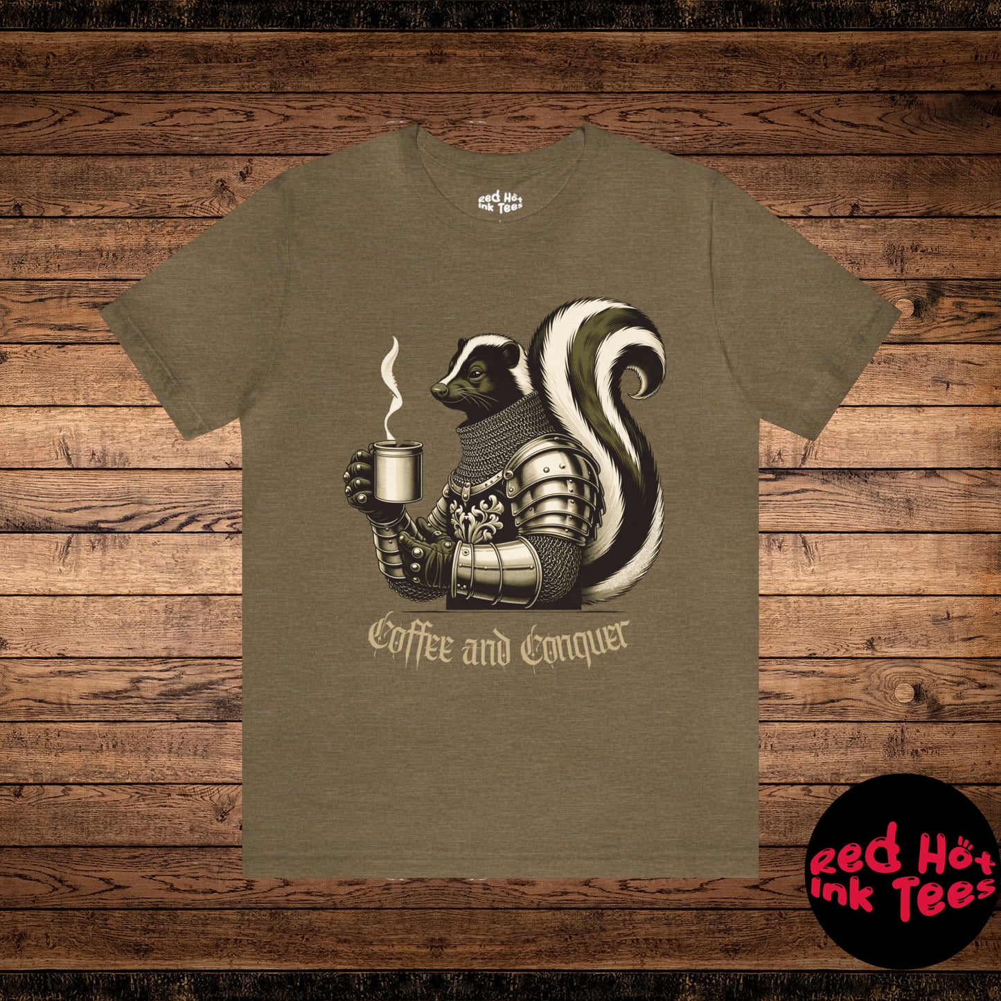 🦨 Coffee and Conquer Skunk Tee 🦨