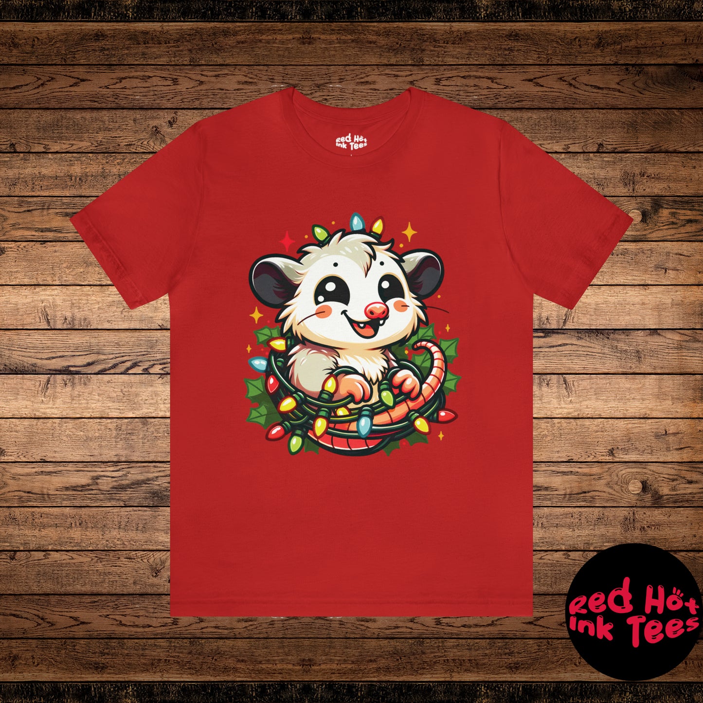 Opossum Christmas Entanglement Tee