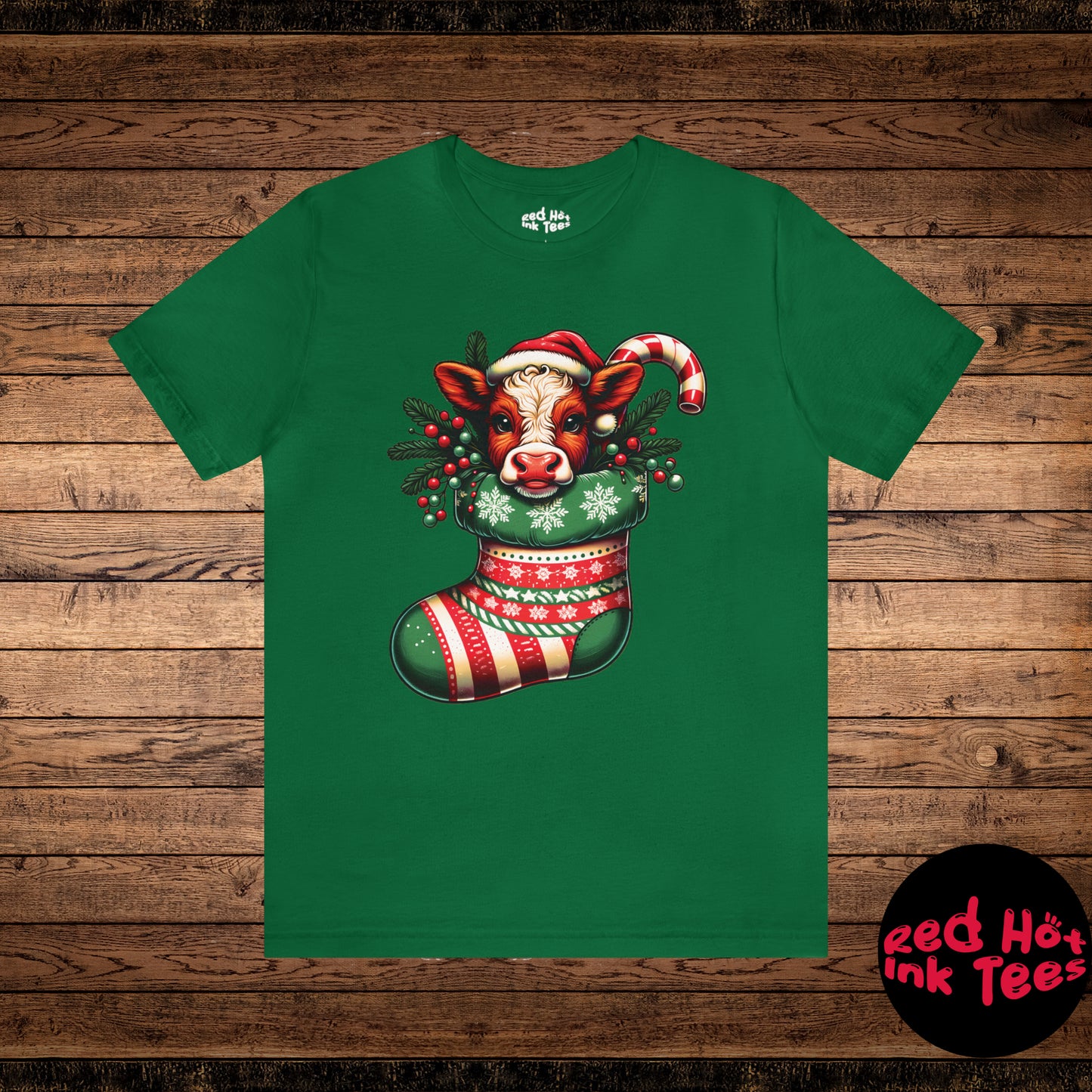 🐄 "Cow Stocking Tee" 🎄