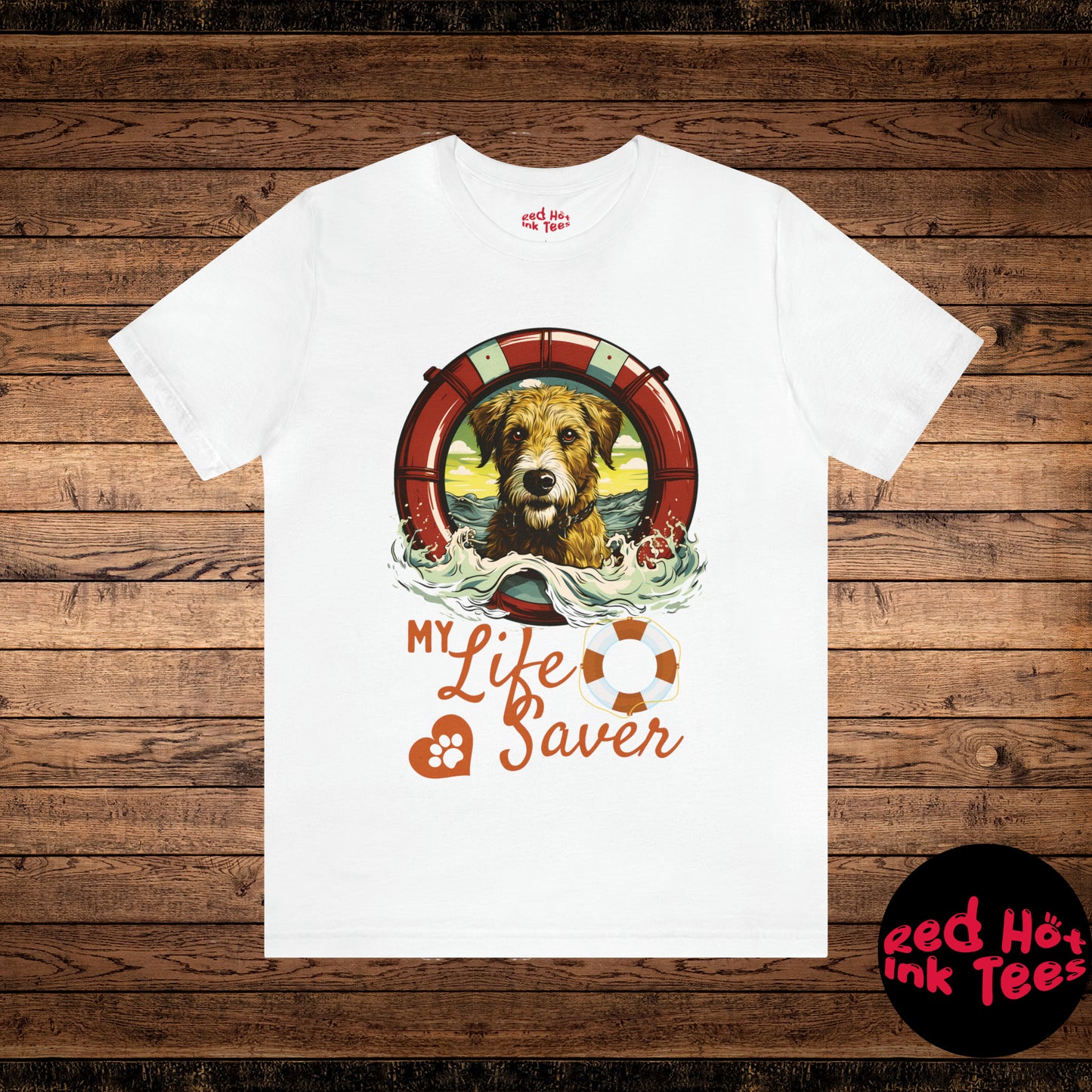 My Life Saver Irish Wolfhound Dog Tee