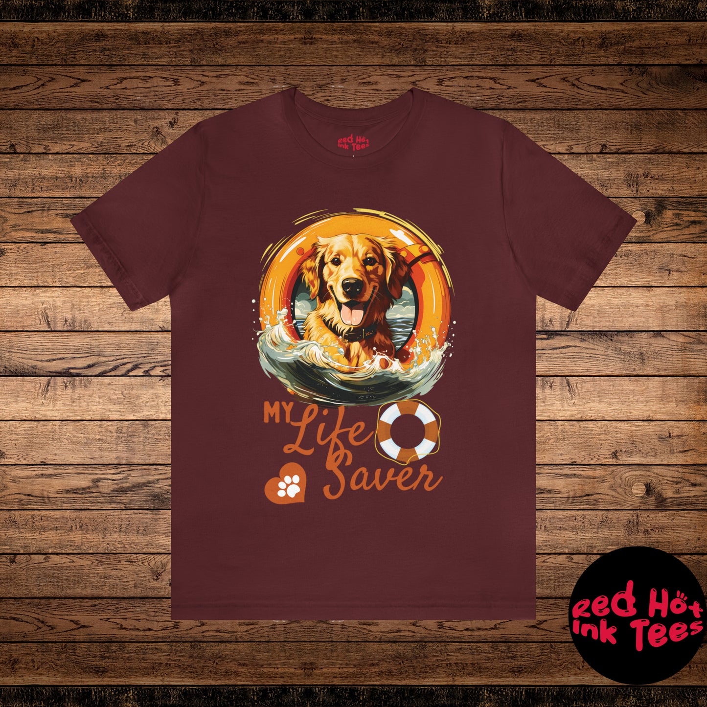 My Life Saver Golden Retriever Dog Tee