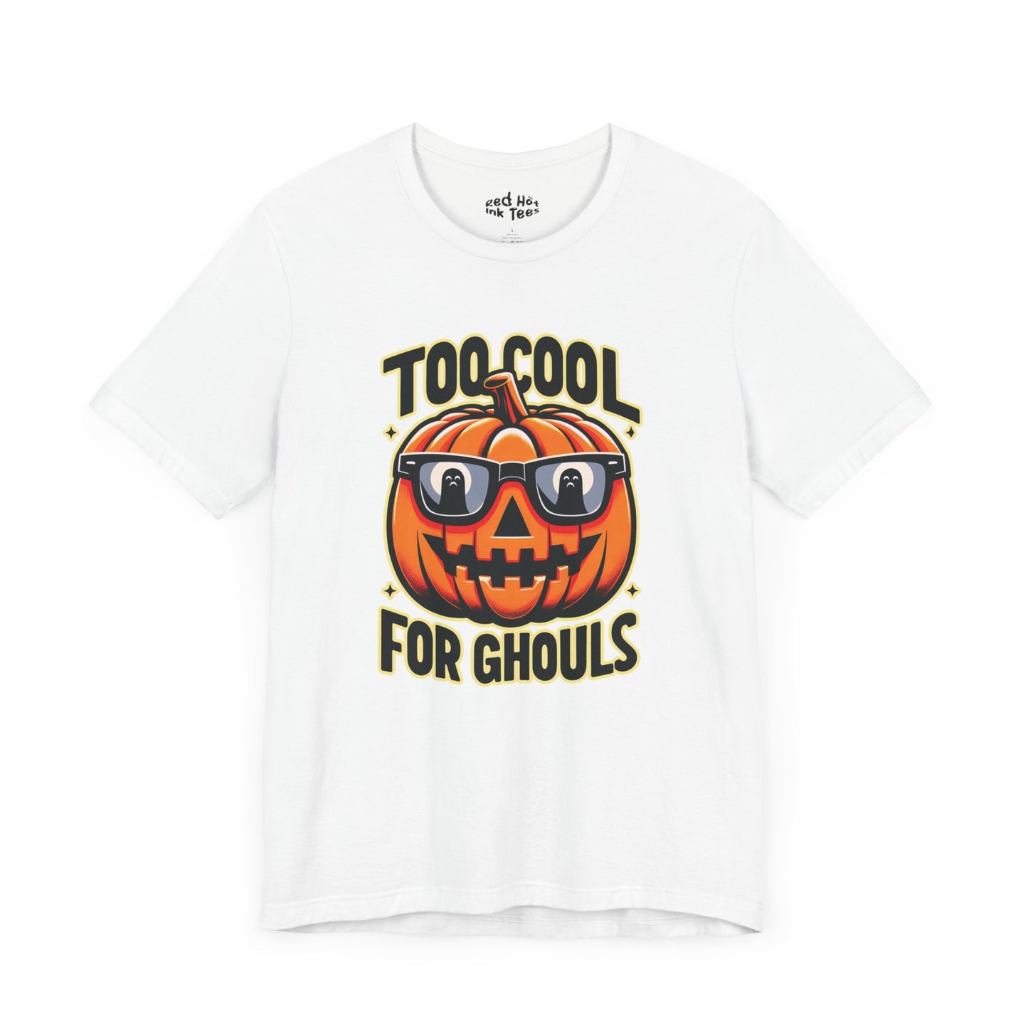 🎃🕶️ "Too Cool for Ghouls" Fun Halloween Pumpkin T-Shirt 👻🎃