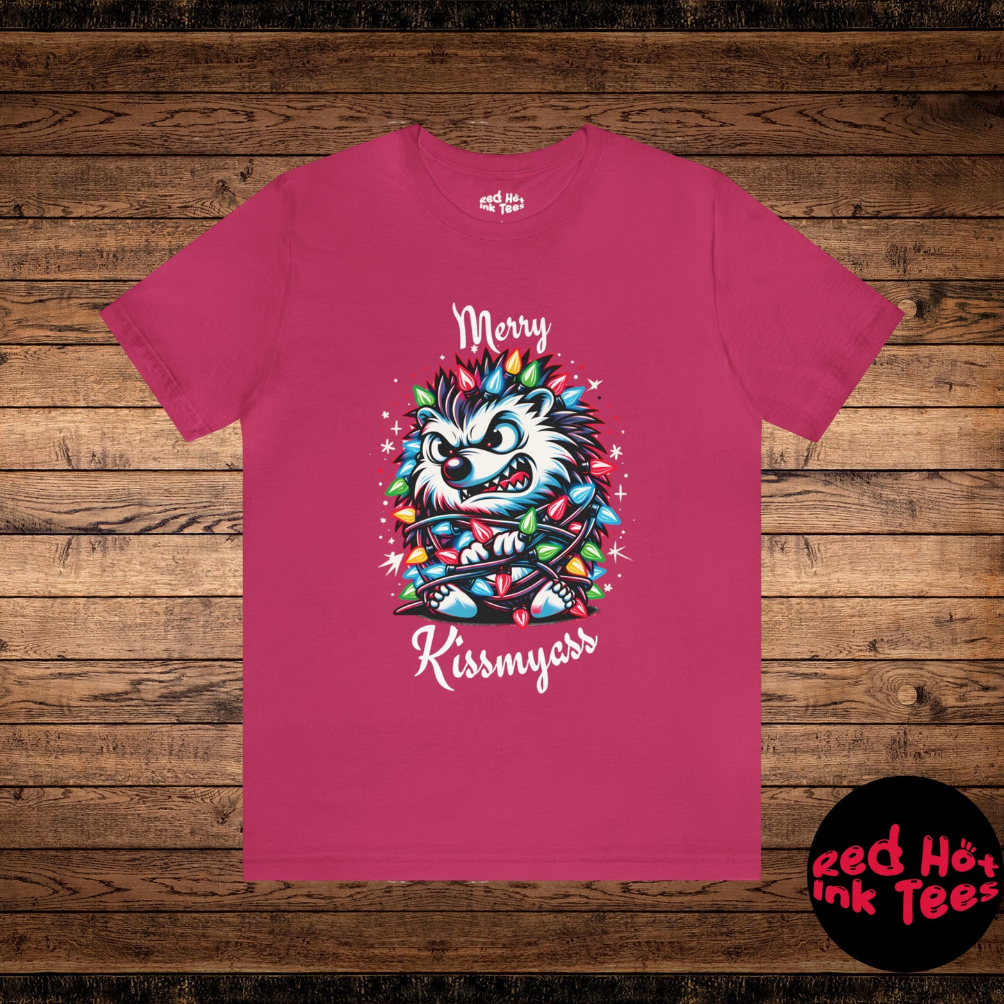 Merry Kissmyass Hedgehog Tee