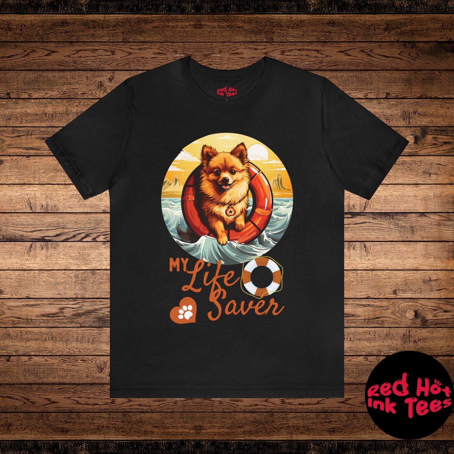 My Life Saver Pomeranian Dog Tee