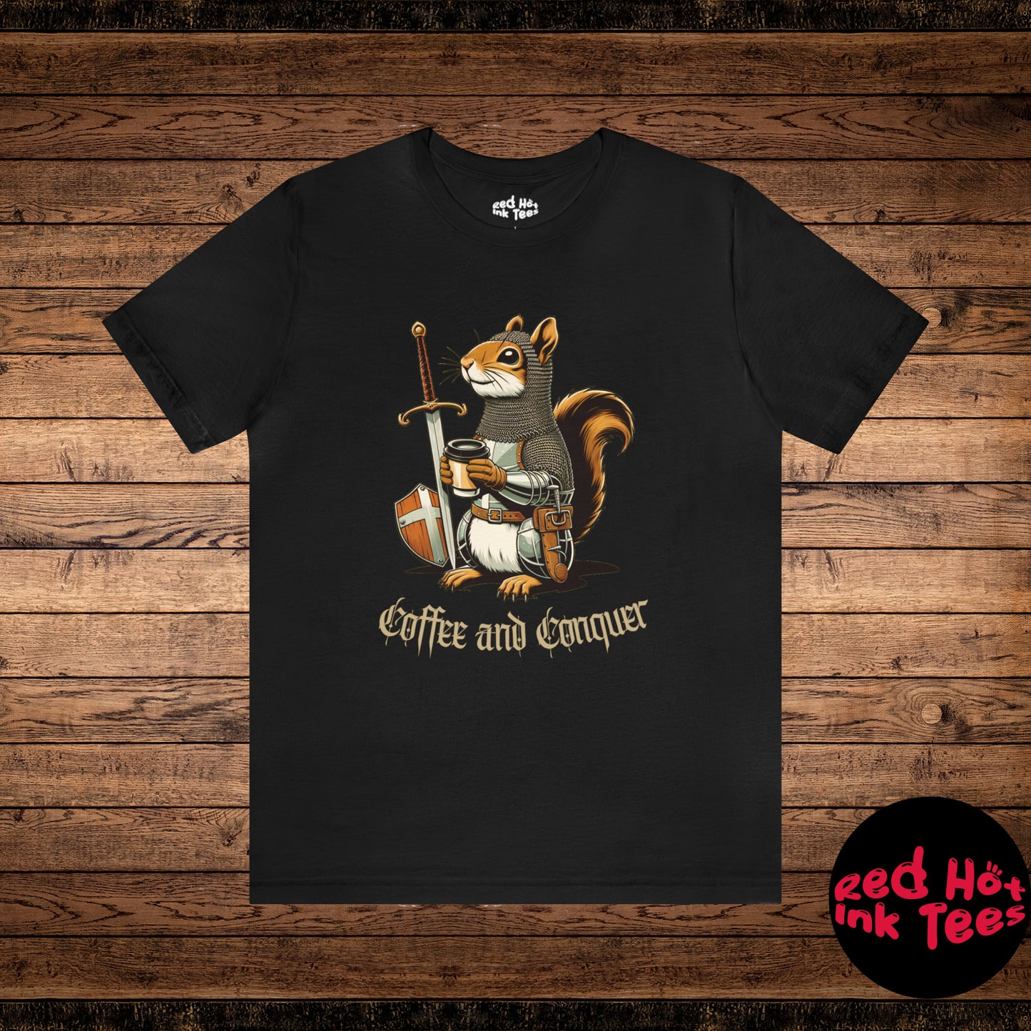 🐿️ Coffee and Conquer Squirrel Tee 🐿️