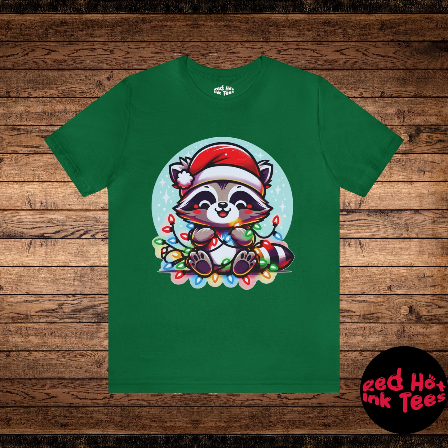 Raccoon Christmas Entanglement Tee