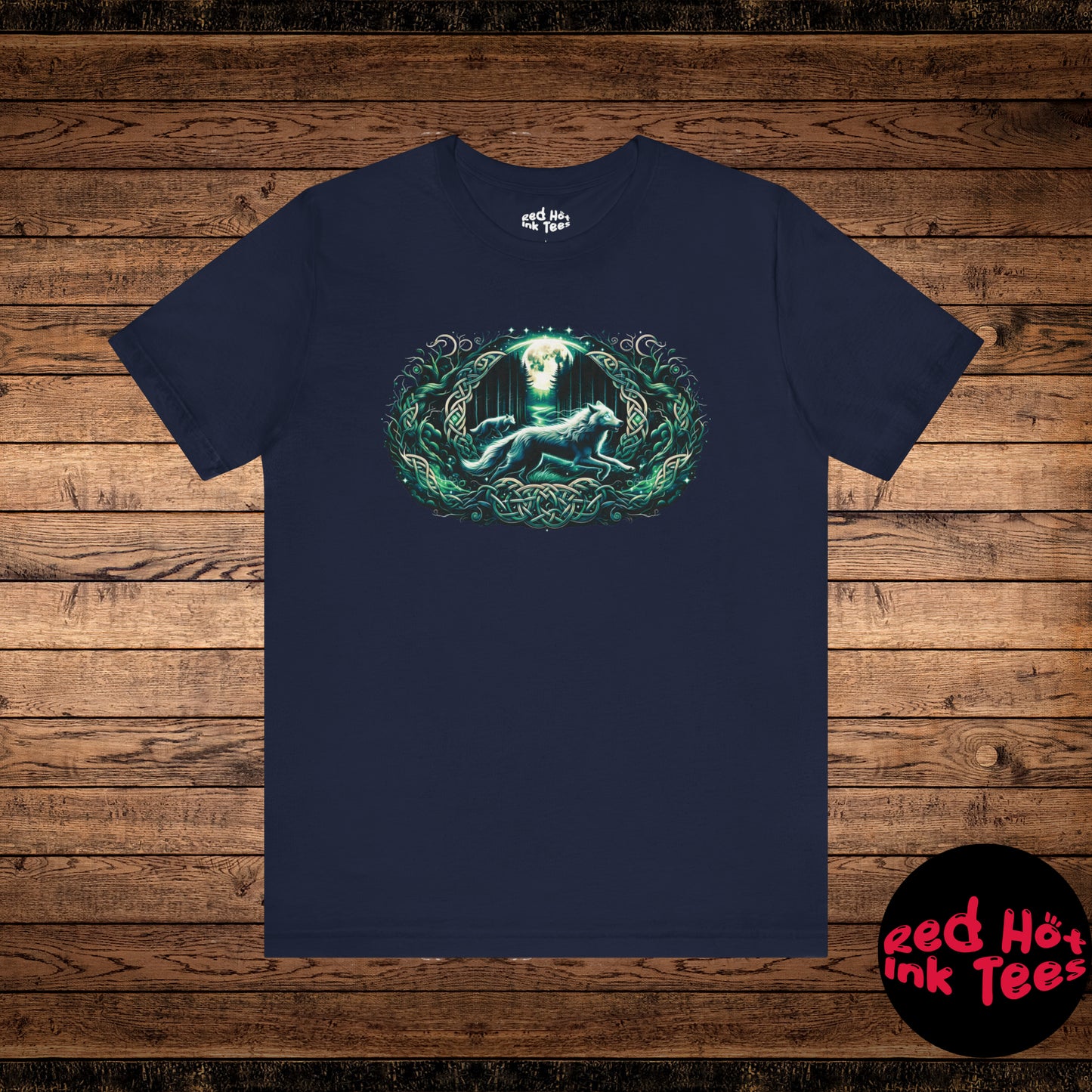 Wolves Run Wild in Celtic Blood Tee