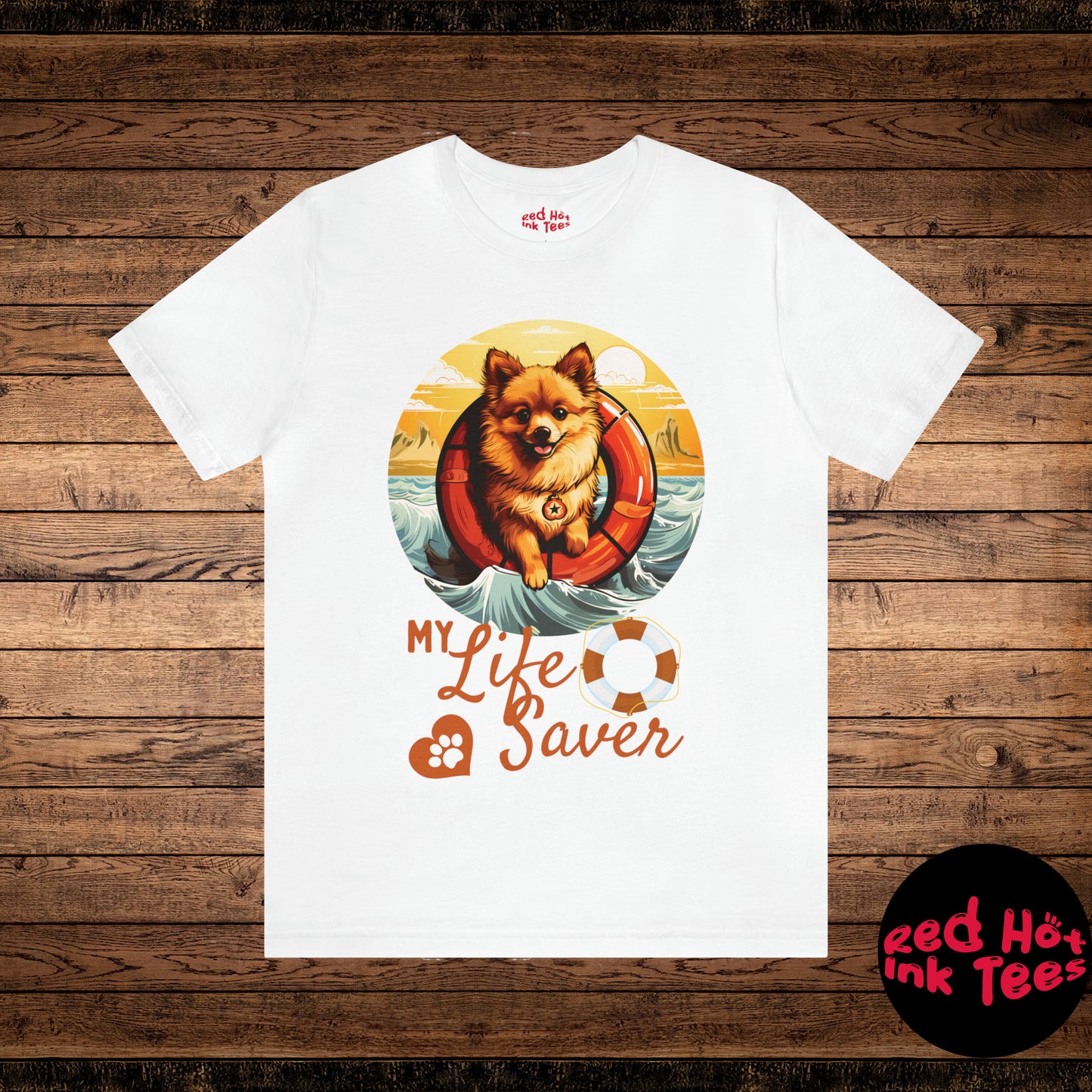 My Life Saver Pomeranian Dog Tee