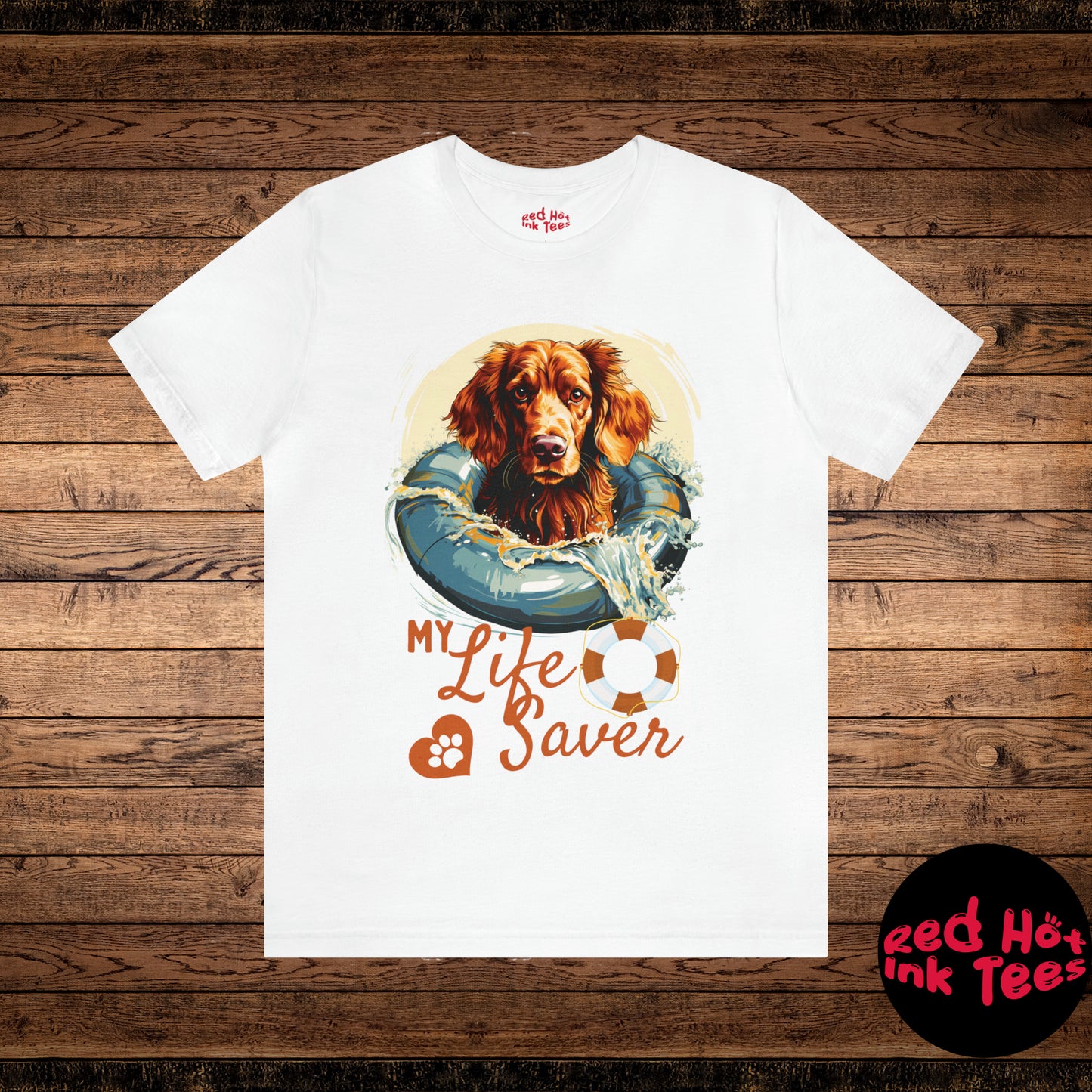 My Life Saver Irish Setter Dog Tee