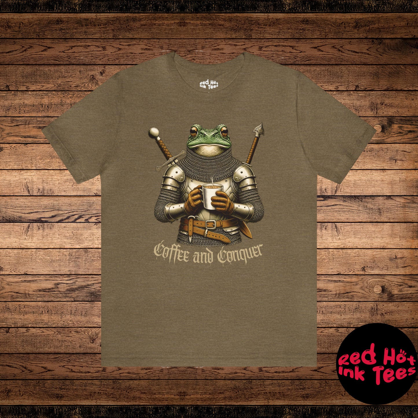 🐸 Coffee and Conquer Frog Tee 🐸