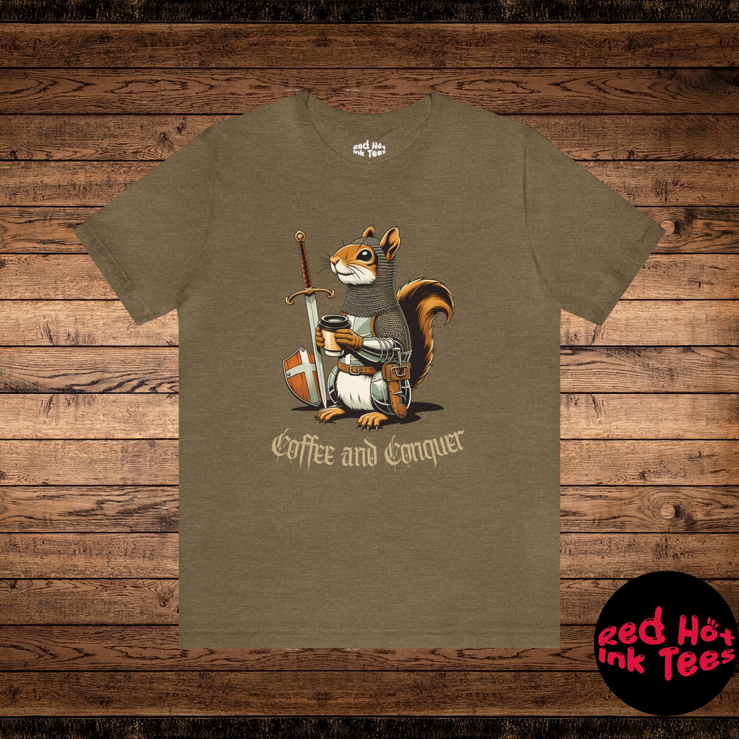 🐿️ Coffee and Conquer Squirrel Tee 🐿️