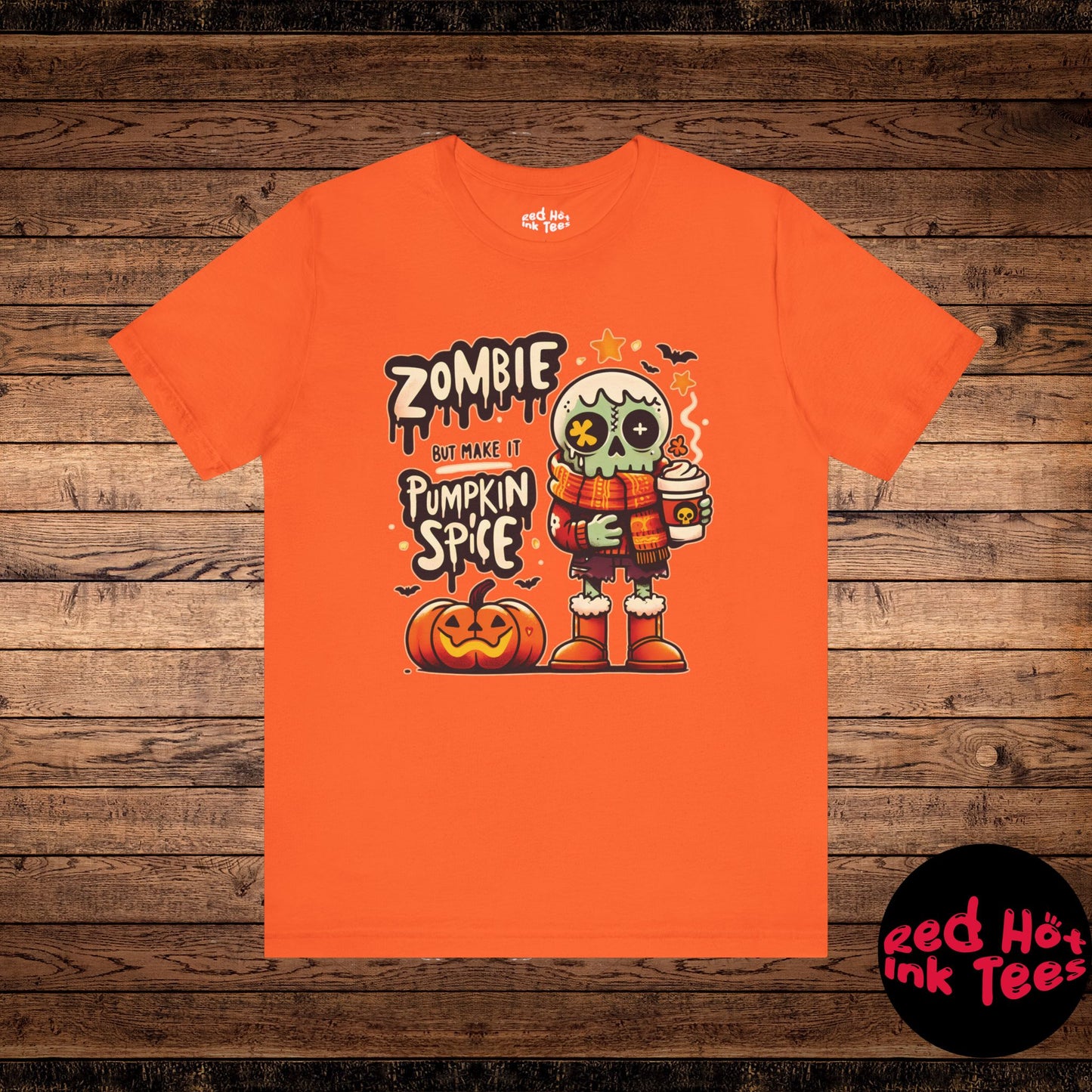 🎃 "Zombie But Make It Pumpkin Spice" Funny Halloween T-Shirt 🧟‍♂️☕