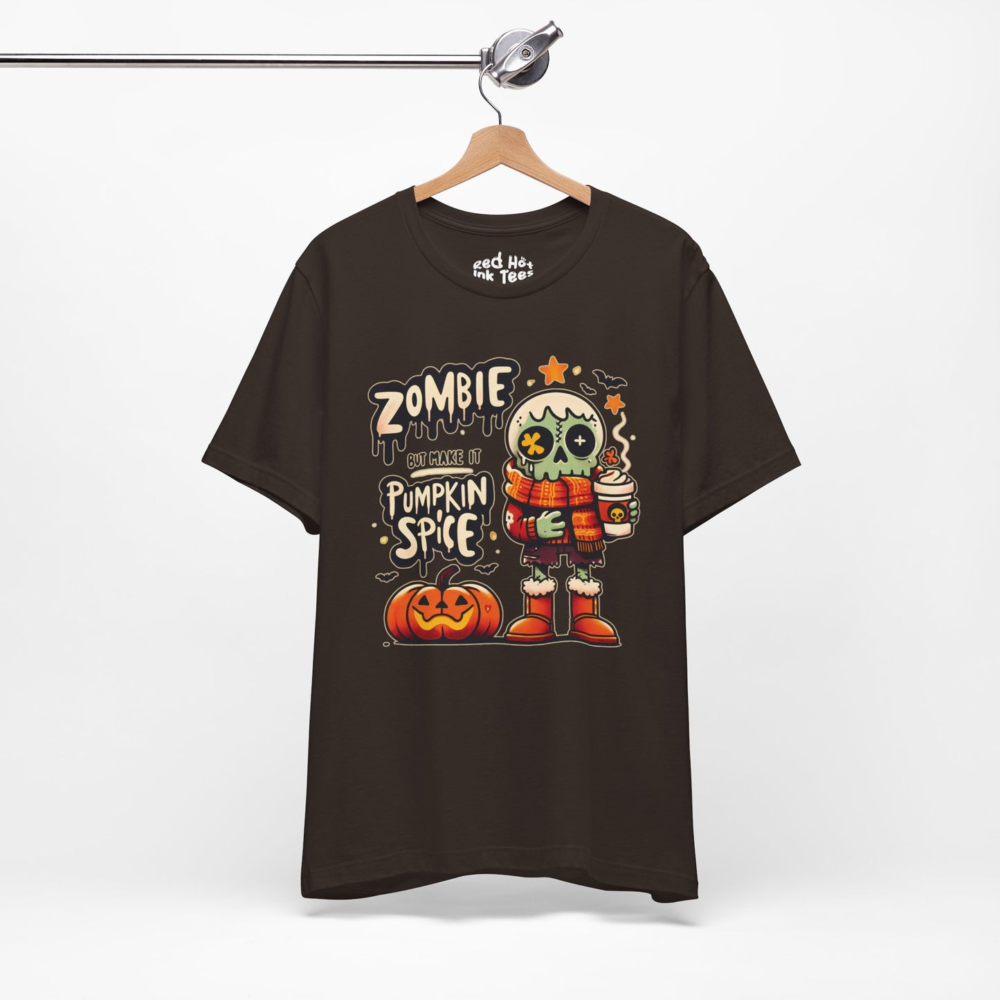 🎃 "Zombie But Make It Pumpkin Spice" Funny Halloween T-Shirt 🧟‍♂️☕