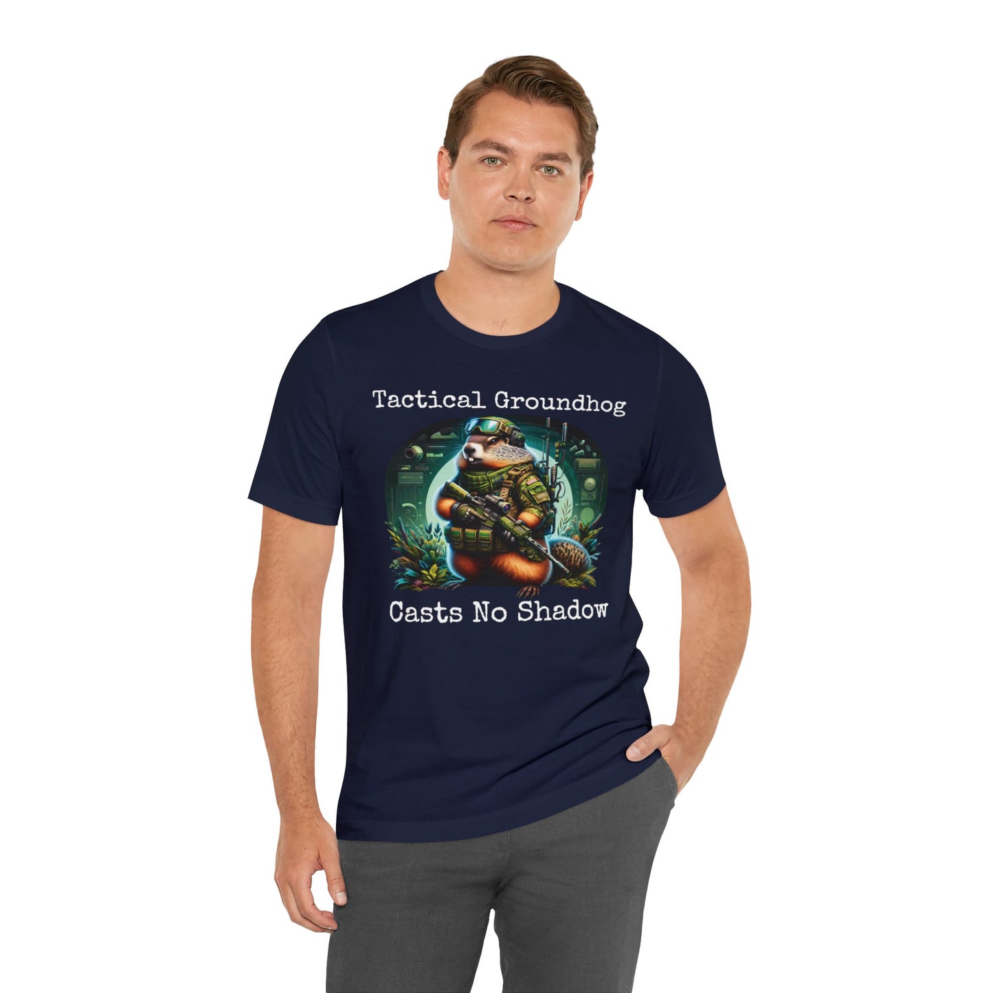 🌿🕶️ Tactical Groundhog Casts No Shadow Tee 🕶️🌿